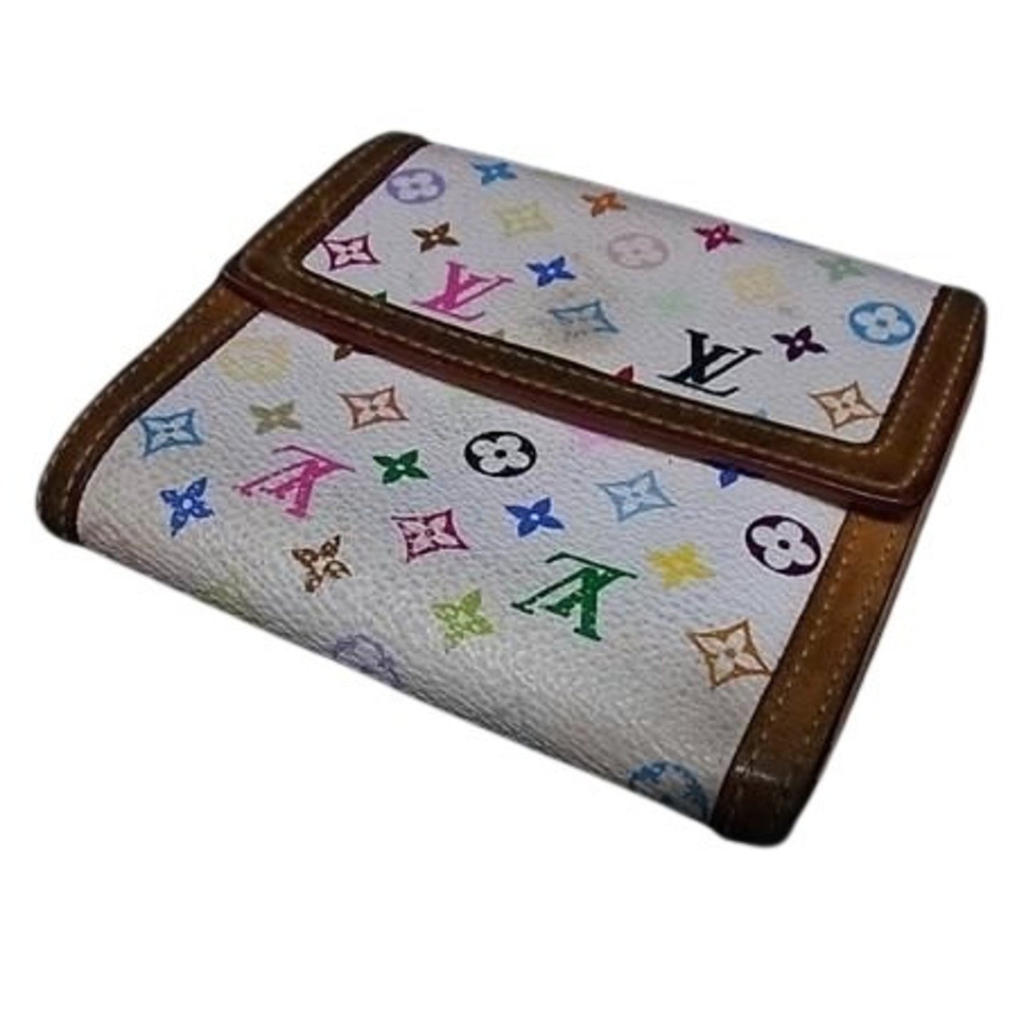 Louis Vuitton Louis Vuitton Porte Monnaie Carte Credit Wallet M92983 Blanc Monogram Multicolore