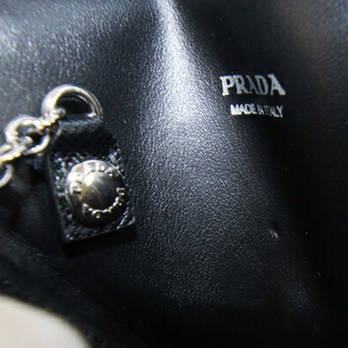 Prada Pouch 1Tl445 Black Leather