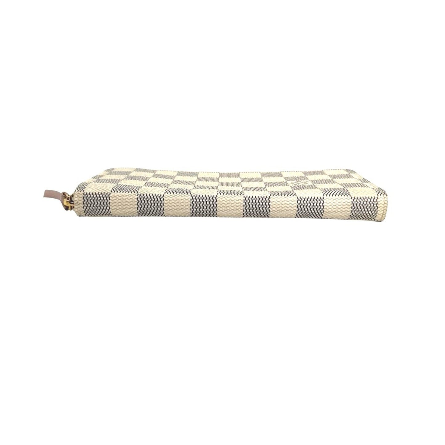 Louis Vuitton Louis Vuitton Long Wallet Portefeuille Clemence Damier Azur Round Zipper Canvas