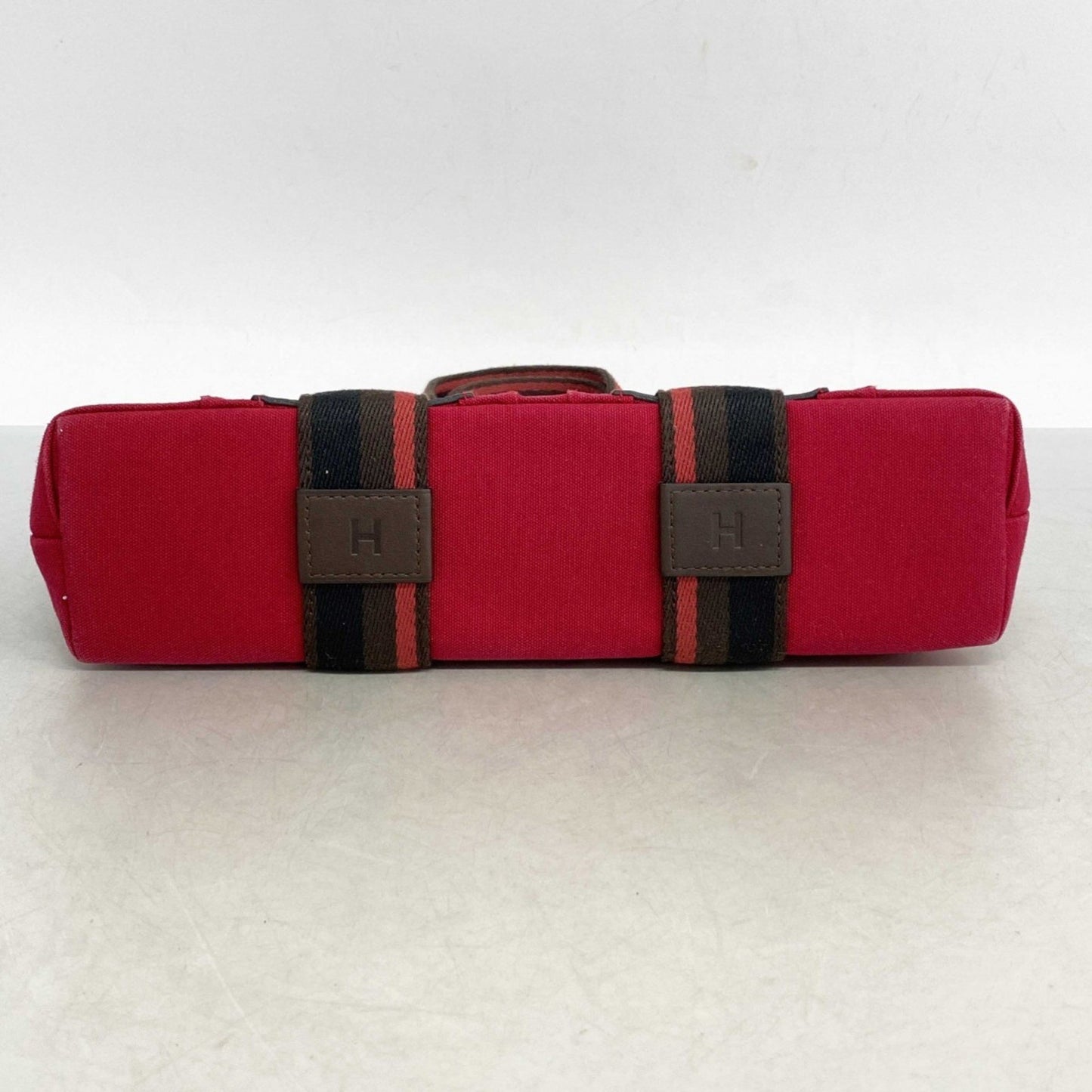 Hermes Troca Horizontal Canvas Handbag Red
