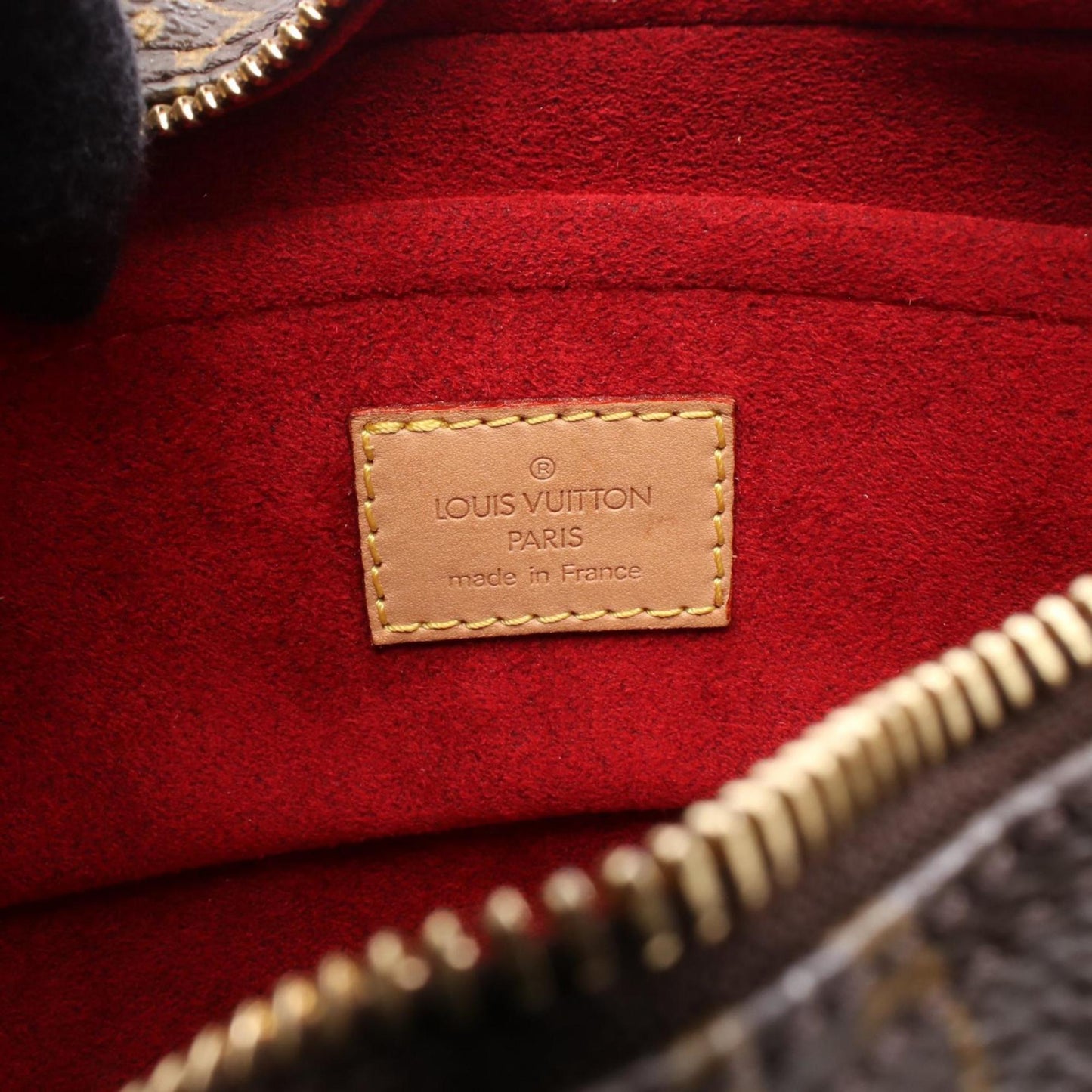 Louis Vuitton Pochette Croissant Shoulder Bag In Coated Canvas And Leather With Monogram Design