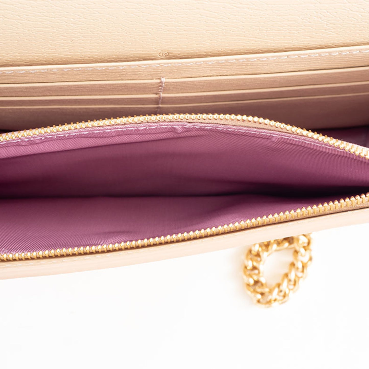 Gucci Chain Wallet Shoulder Bag 772643 Leather Pale Orange
