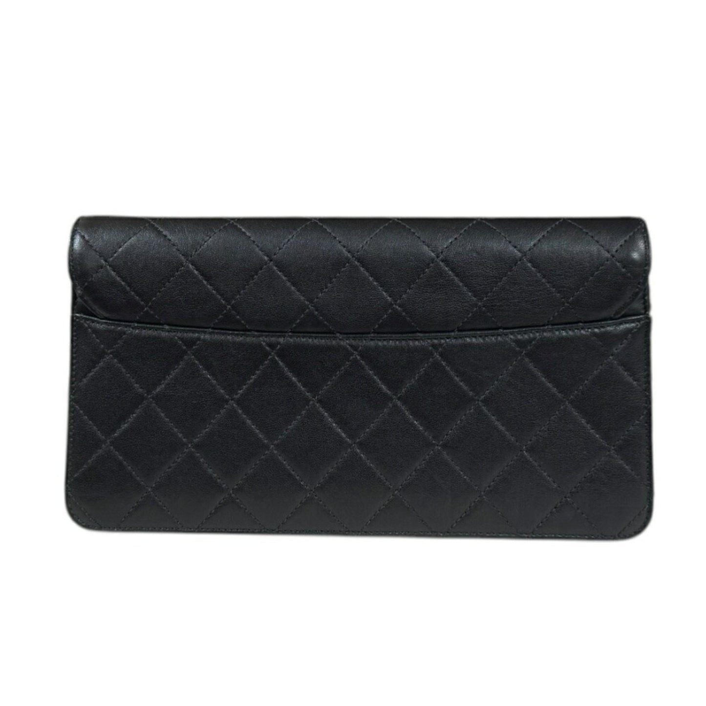 Chanel Matelasse Shoulder Bag Leather Black