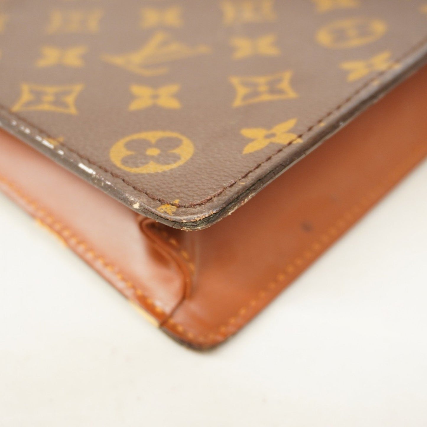 Louis Vuitton Monogram Porte-Document Bandouliere Handbag M53338 Brown