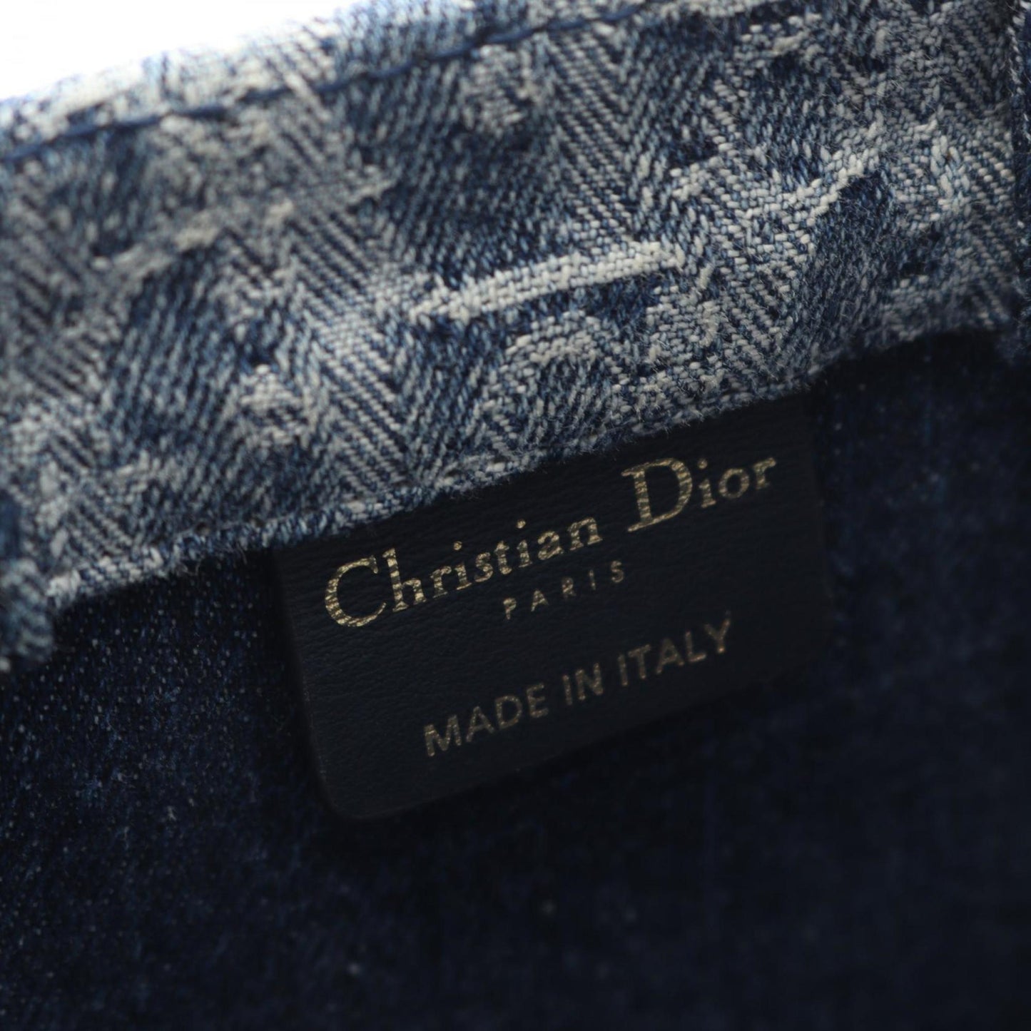 Christian Dior Dior Bo Tote Book Tote Mini Handbag Denim
