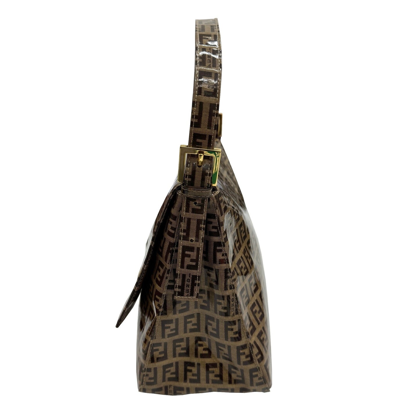 Fendi Mamma Bucket Zucchino Patent 2262/26325/018 Shoulder Bag