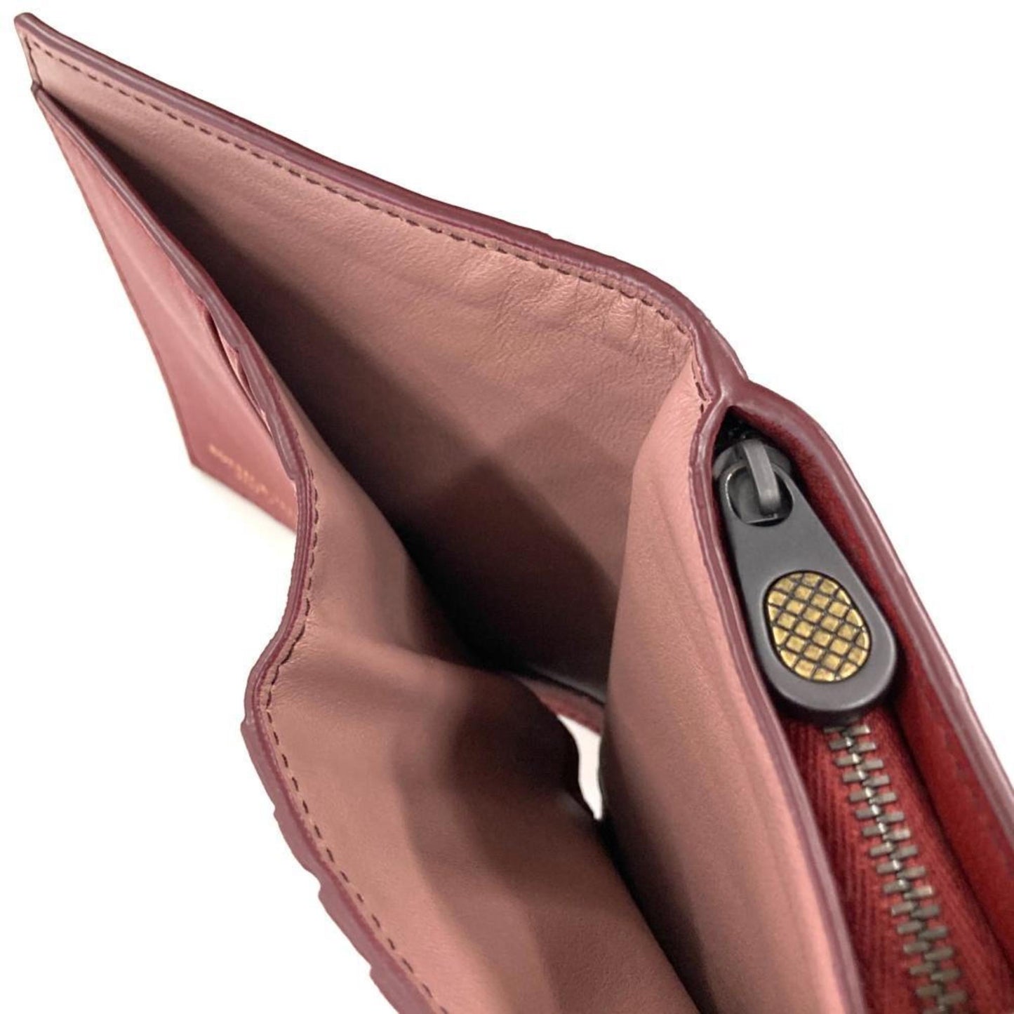Bottega Veneta Intrecciato Bi-Fold Wallet Leather 547441 Red