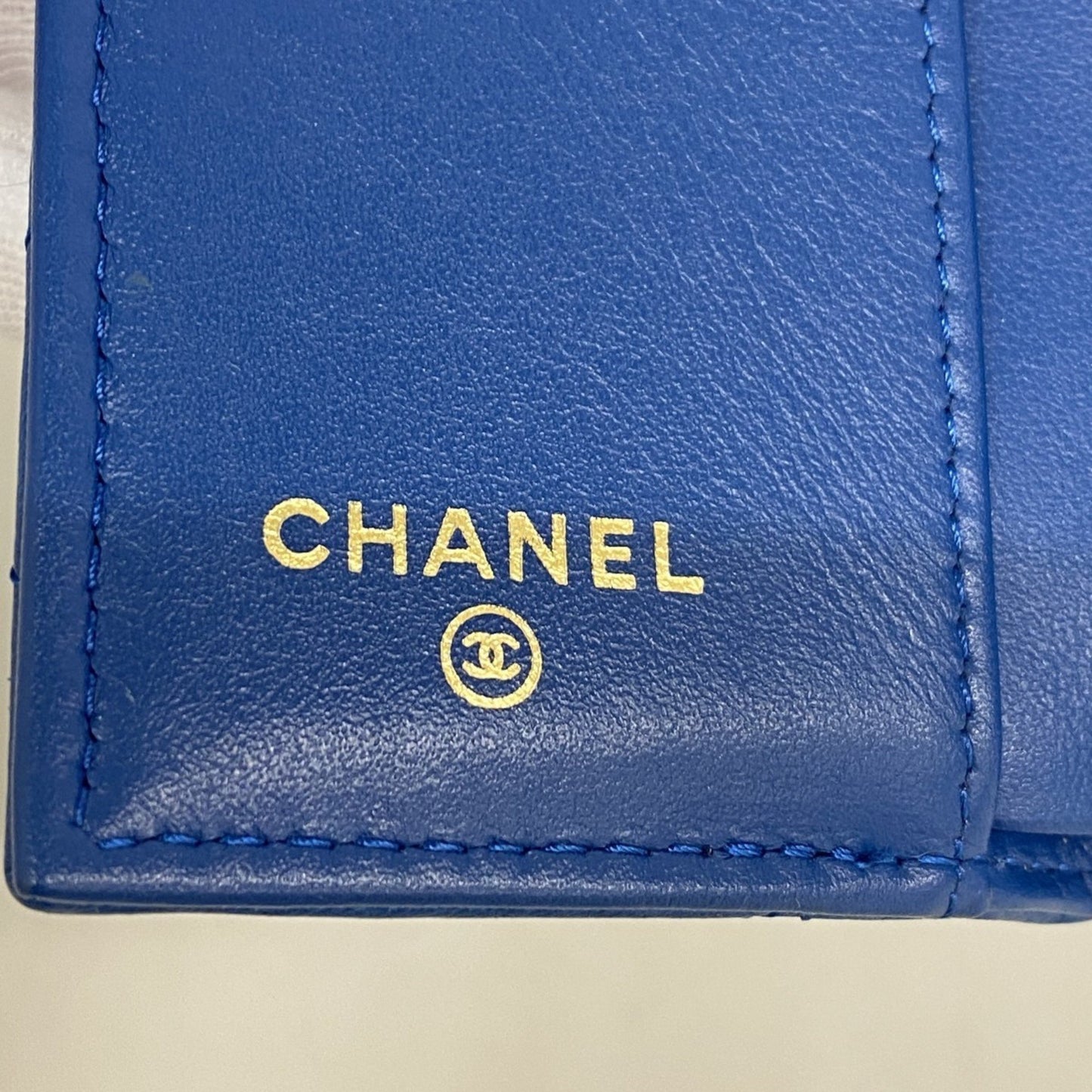 Chanel Tri-Fold Wallet 19 Lambskin Blue
