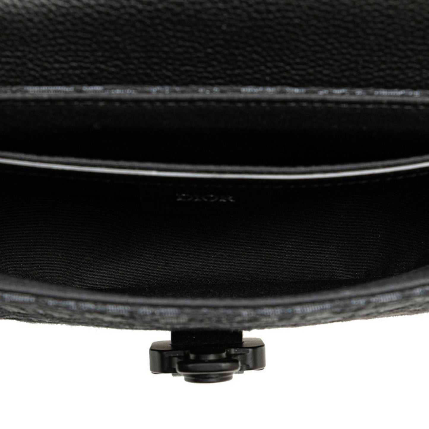 Christian Dior Dior Trotter Saddle Shoulder Bag 2Adc35Yks Black Canvas Leather