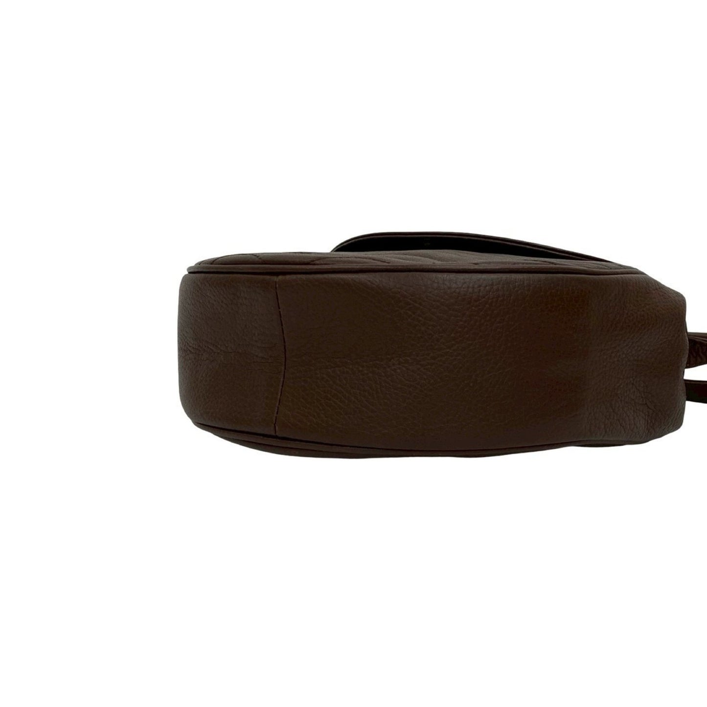 Yves Saint Laurent Ysl Logo Leather Shoulder Bag/Pochette In Brown