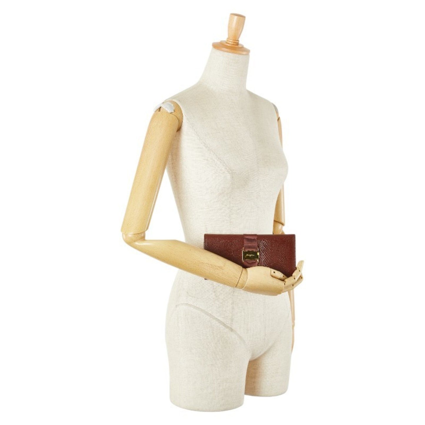 Salvatore Ferragamo Vara Long Wallet In Brown Leather