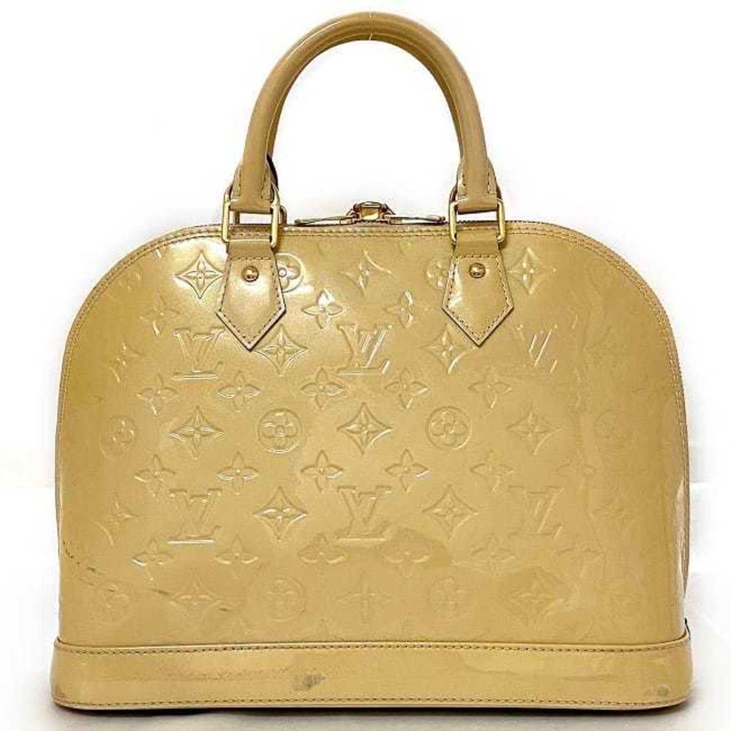 Louis Vuitton Handbag Alma Pm Yellow Monogram Vernis Citrine M90101 Patent Leather Fl4113 Louis
