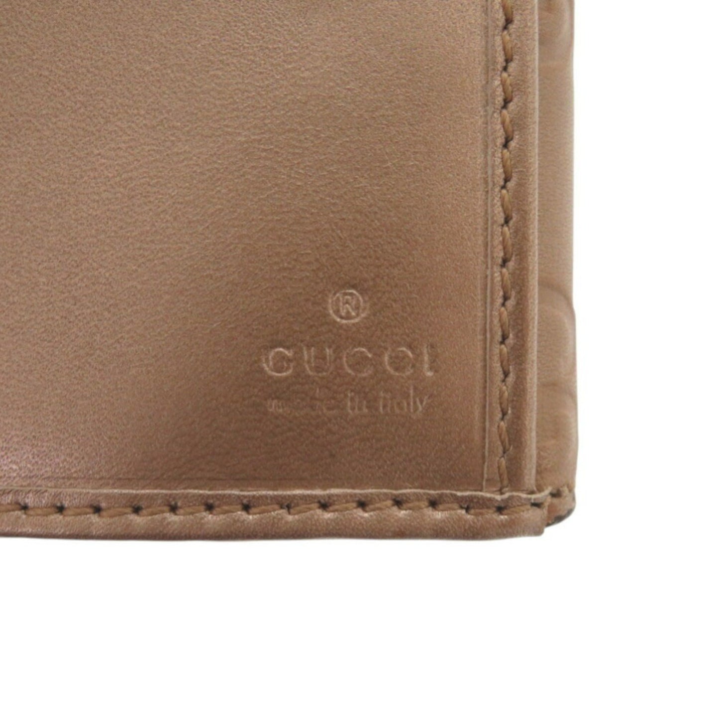 Unused Gucci Guccissima 203550 Leather Pink Beige Long Wallet 0848Gucci