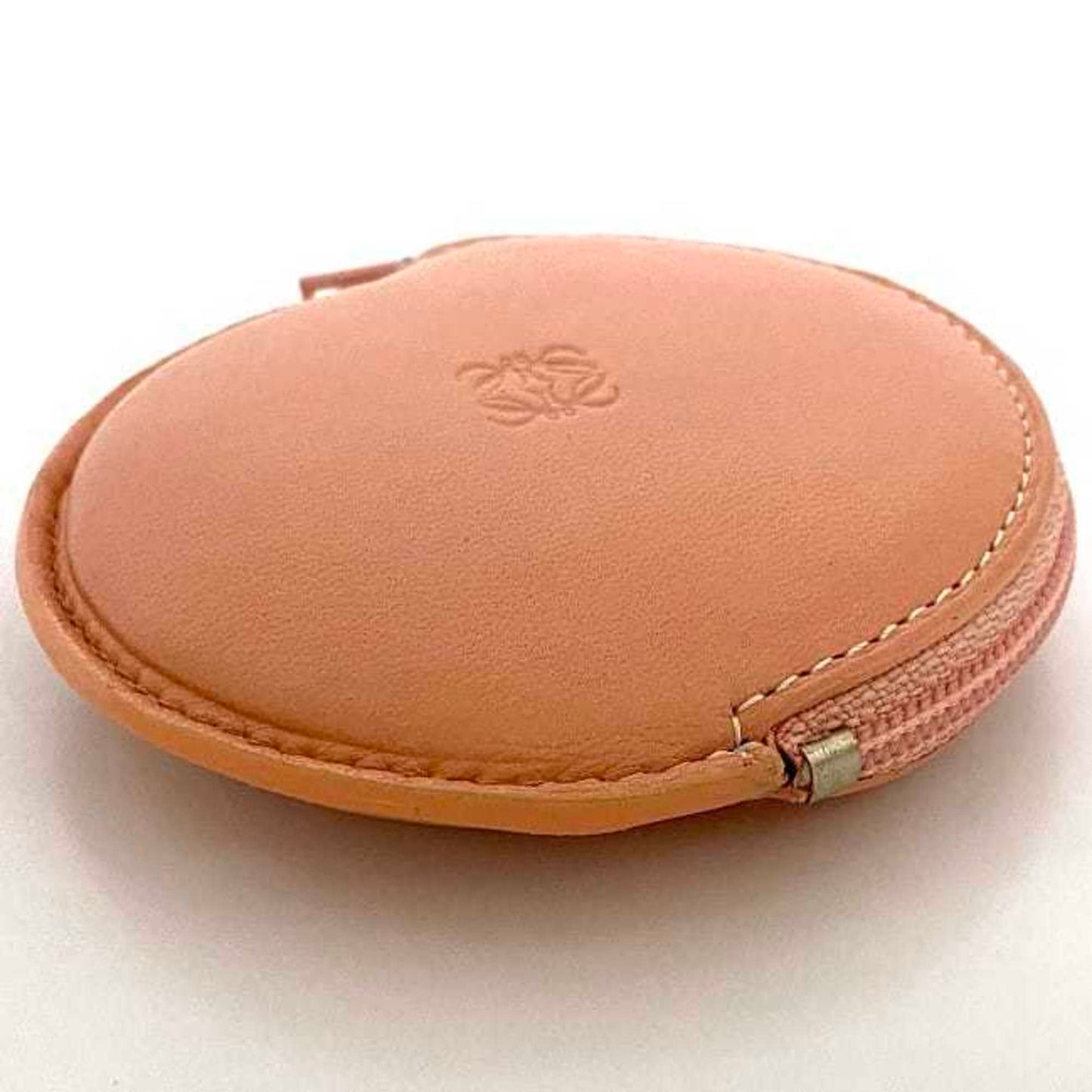 Loewe Coin Case Ec-23395 Pink Anagram Purse Leather L26 Engraved