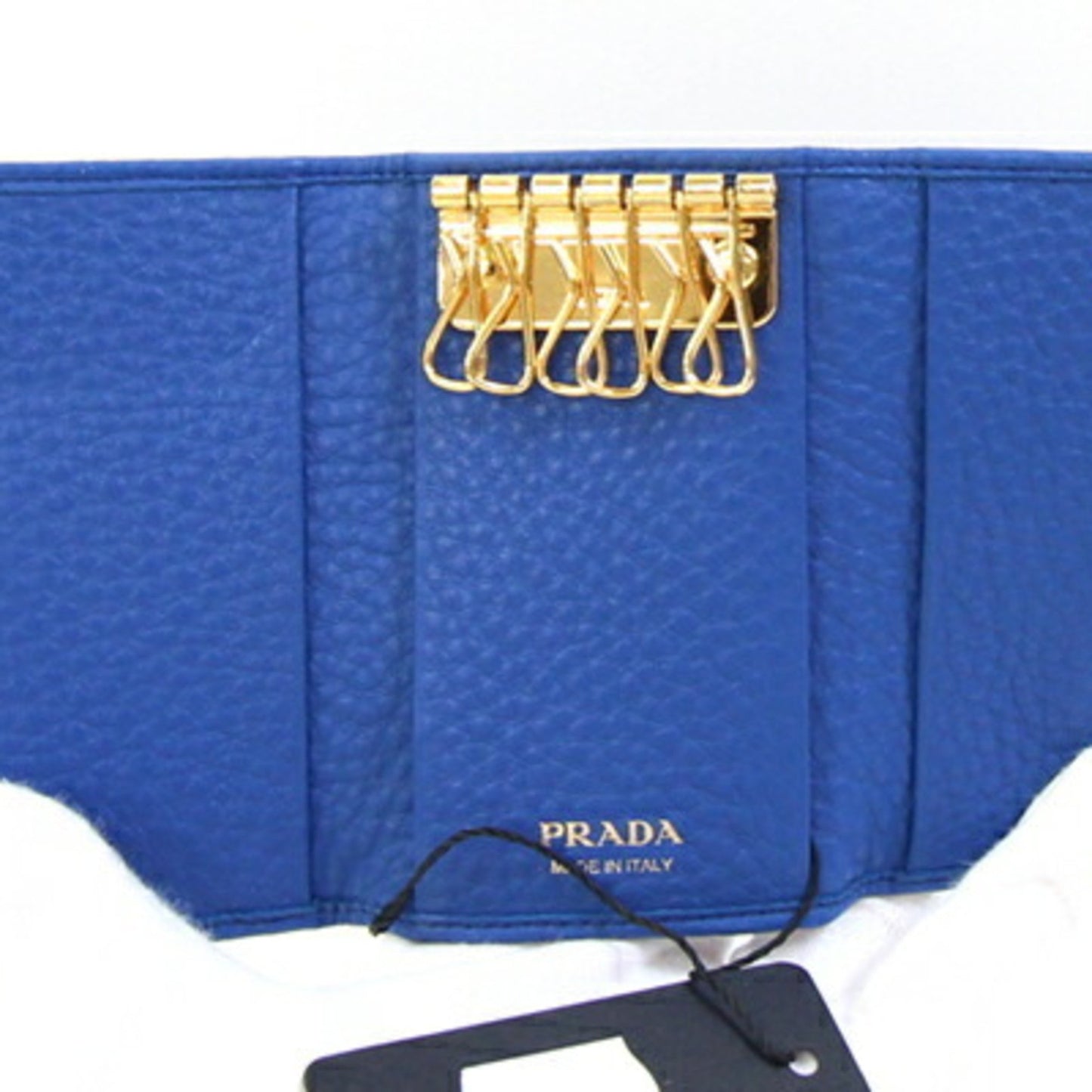 Prada 6-Key Case 1Pg222 Blue Leather