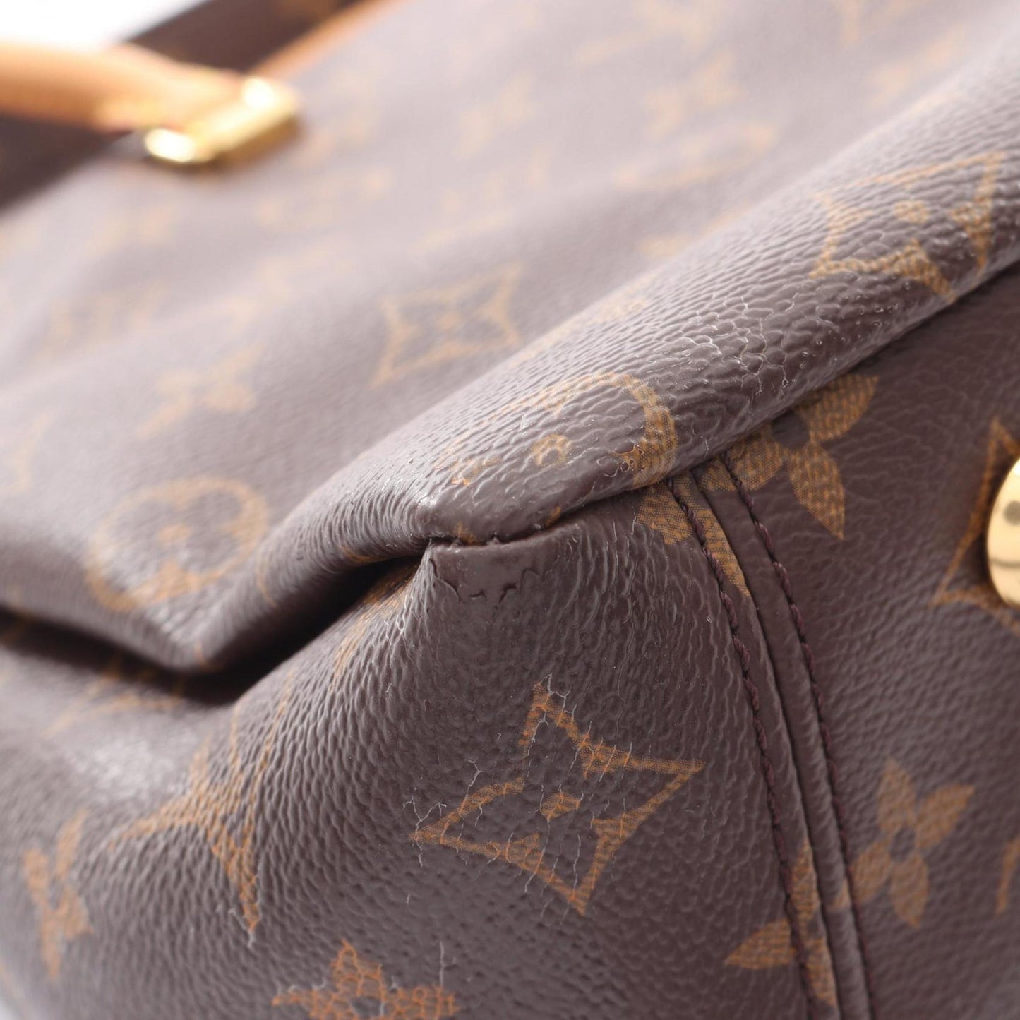 Louis Vuitton Pallas Handbag In Coated Canvas And Leather With Monogram Detailing
