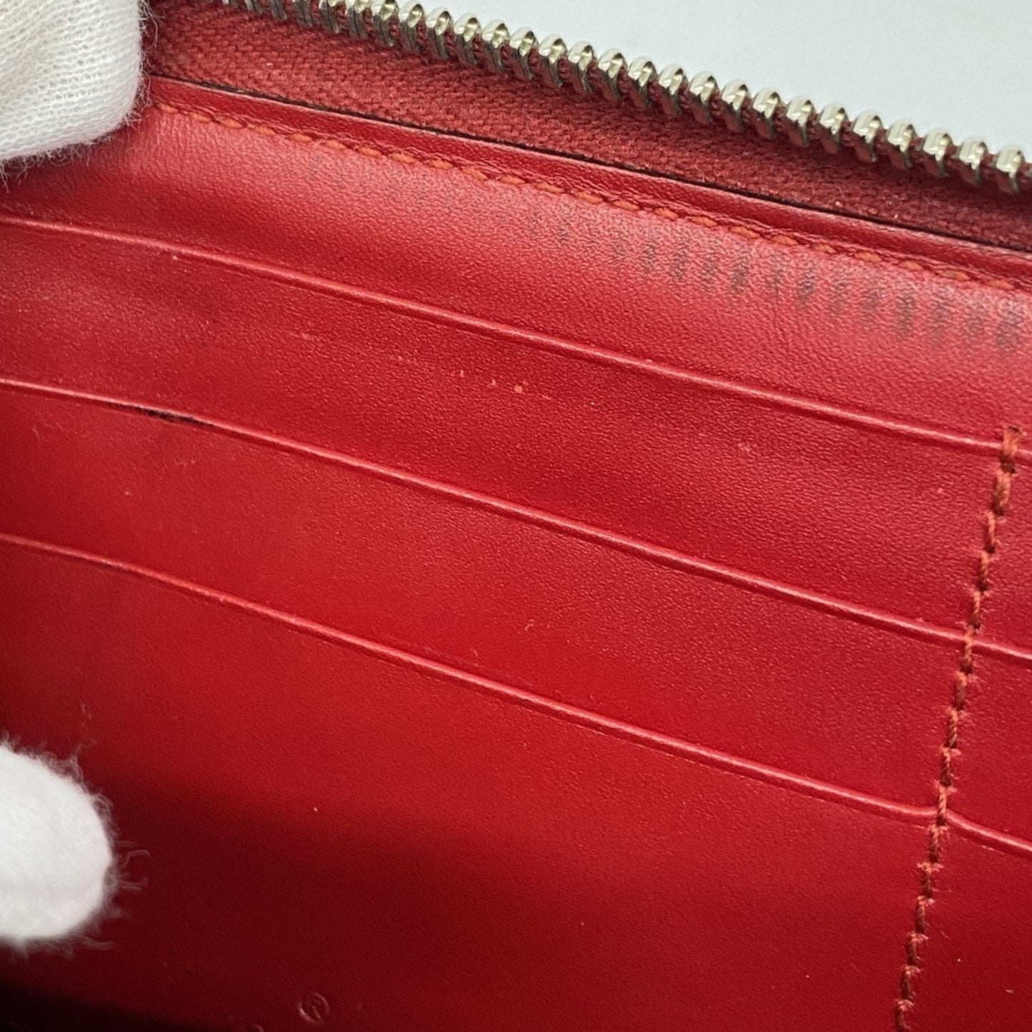 Gucci Long Wallet Guccissima 408831 Leather Red