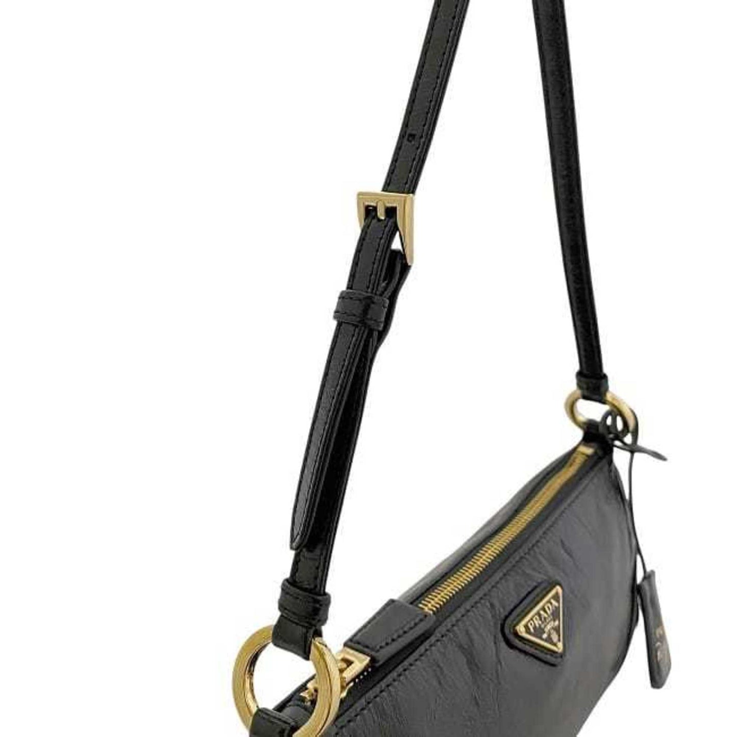 Prada Bag F-23942 Black Nero Re-Edition2002 1Bc201 Leather 31/D Prada Shoulder Plate