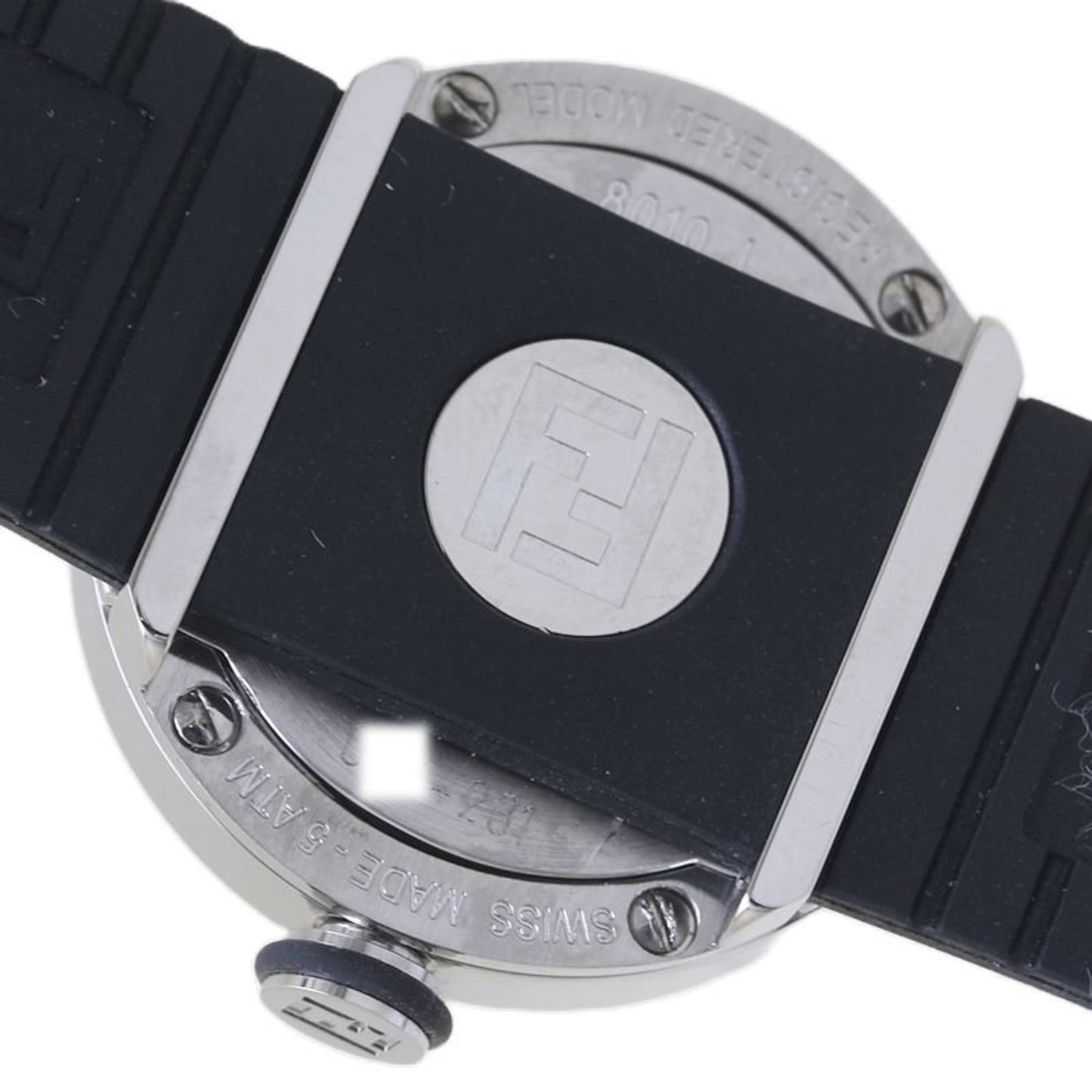 Fendi Boosra F802211 8010L Stainless Steel X Rubber Black