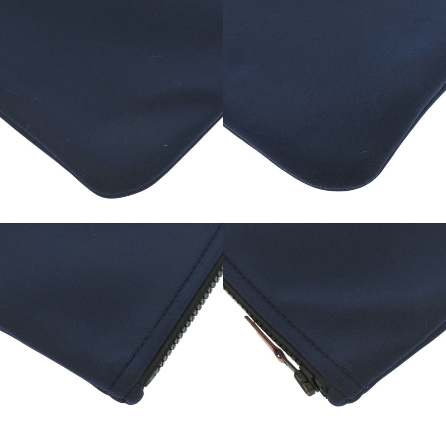 Unused Herms Neoban Gm Polyamide Elastane Blue Marine Pouch Bag Zs5Z Hermes