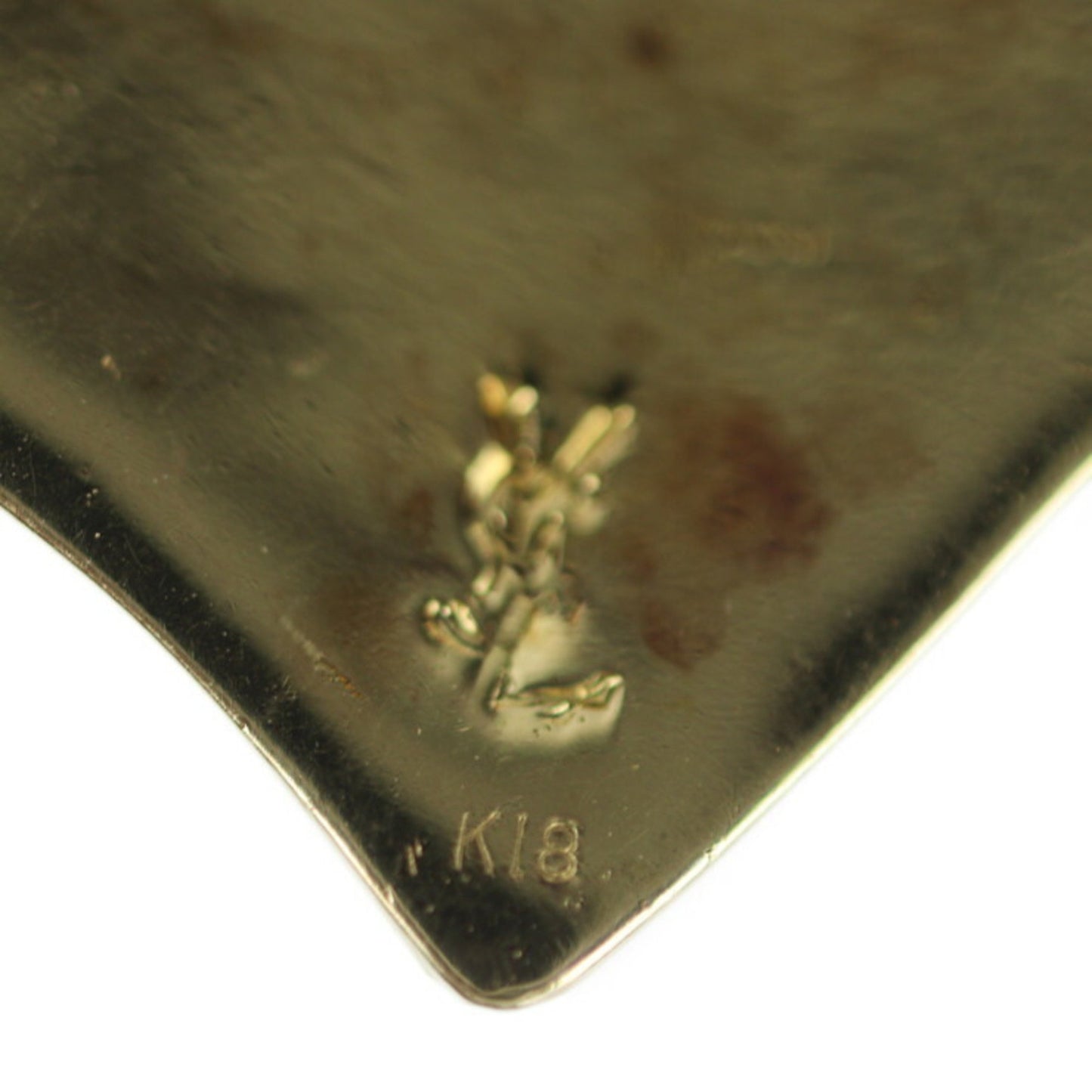 Yves Saint Laurent Saint Laurent Saint Laurent Heart Motif Necklace - K18 Yellow Gold Brooch
