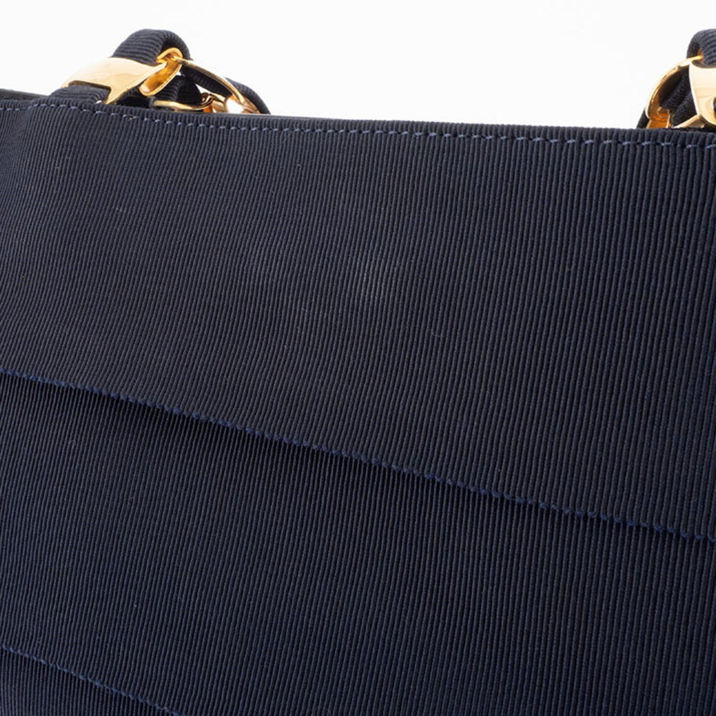 Salvatore Ferragamo Vara Nylon Tote Navy Bag Au-21 6160 Leather