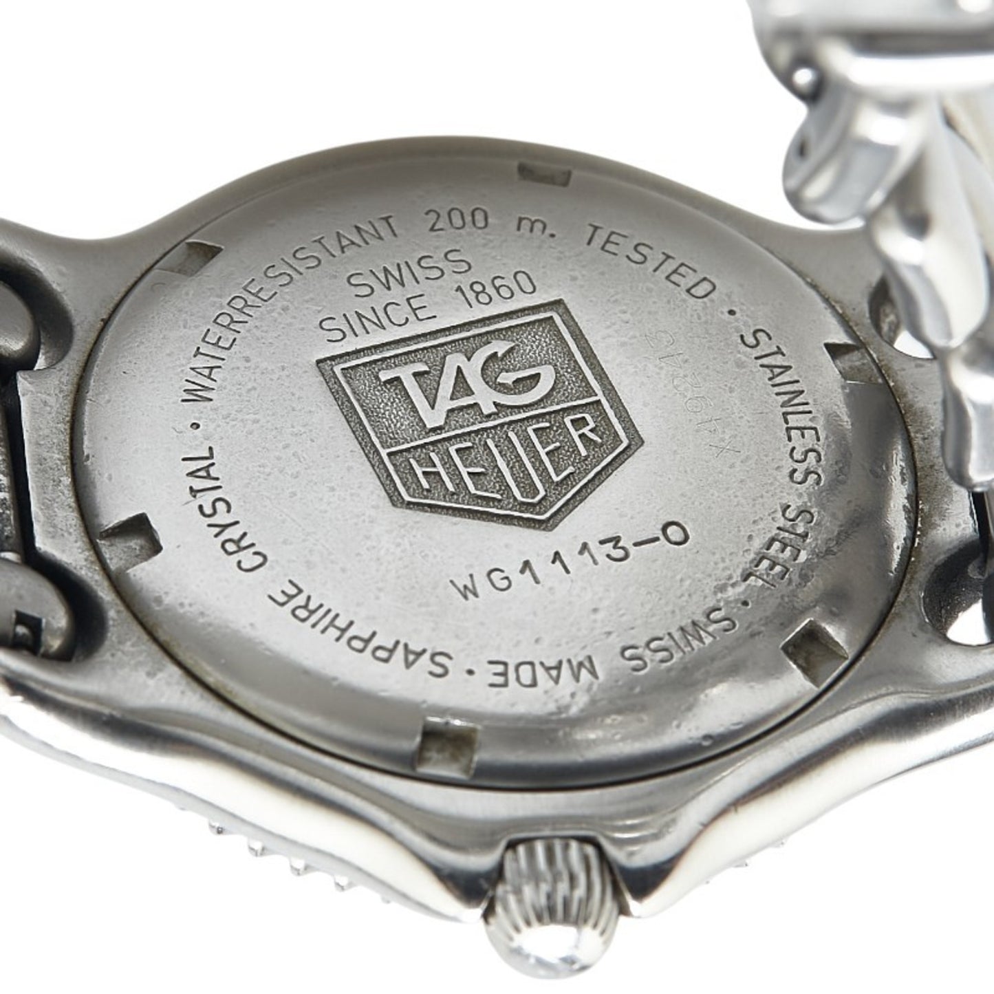 Tag Heuer Cell Professional 20 Watch Wg1113-0 Quartz Black Dial Stainless Steel