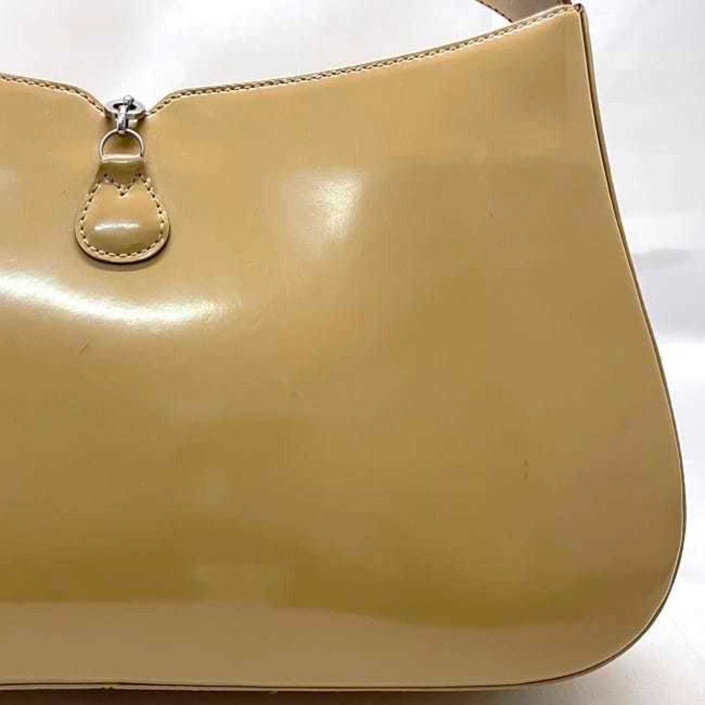 Salvatore Ferragamo Bag Ec-23056 Beige Gancini Calf Leather Dd 21 82 C3 Handbag Metal Fittings