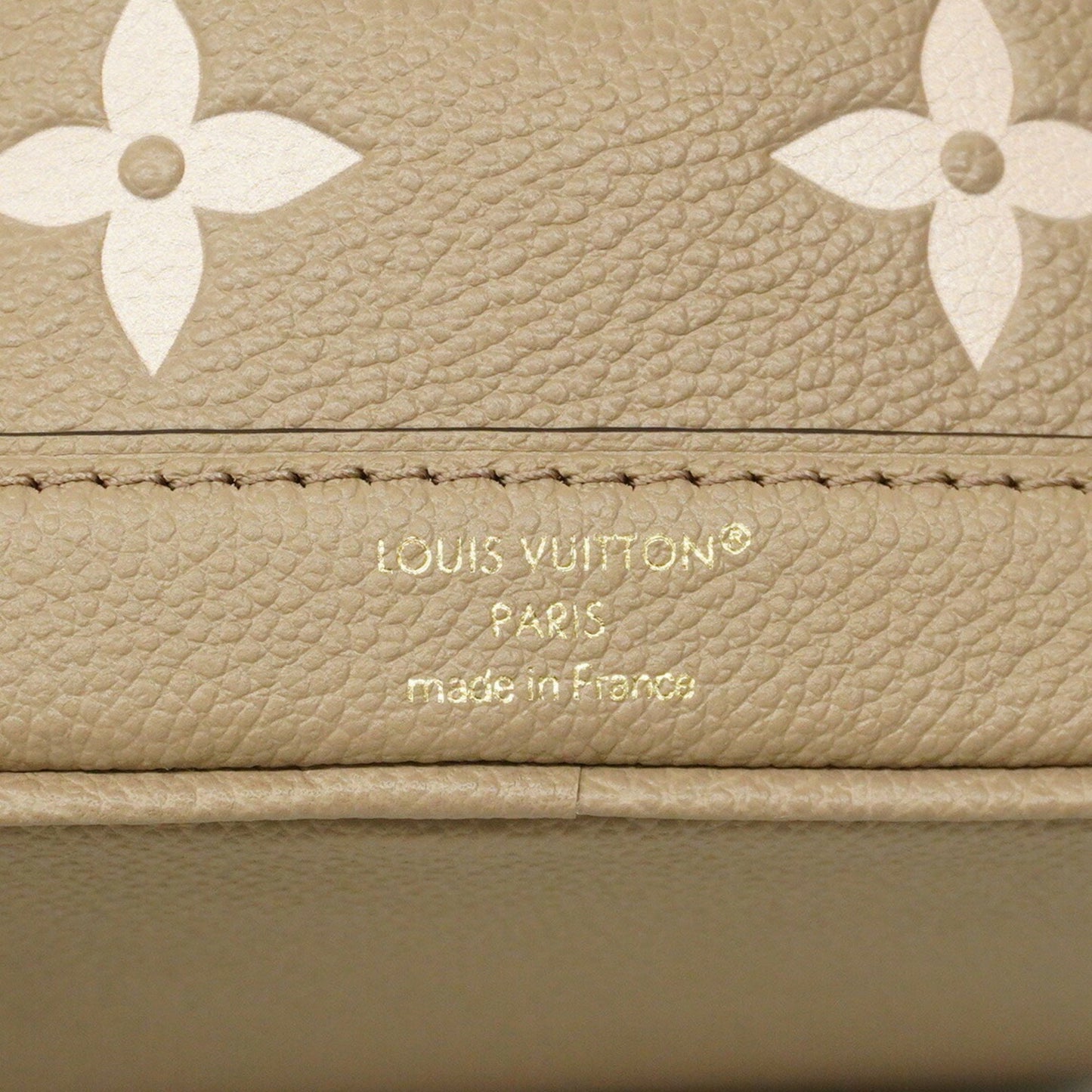 Louis Vuitton Monogram Empreinte Two-Tone Nano Noe Shoulder Bag M46291 Tourterelle Creme
