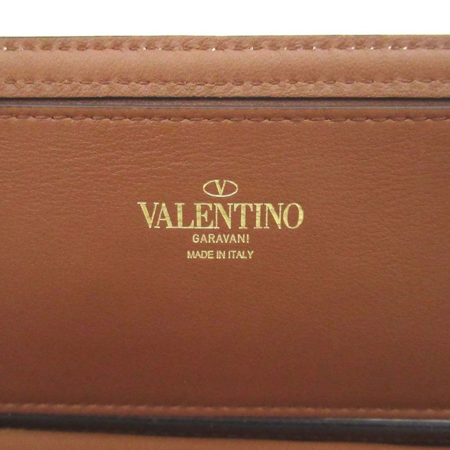 Valentino Garavani Valentino Garavani 2Way Logo Clear Chain Shoulder Bag Handbag Brown