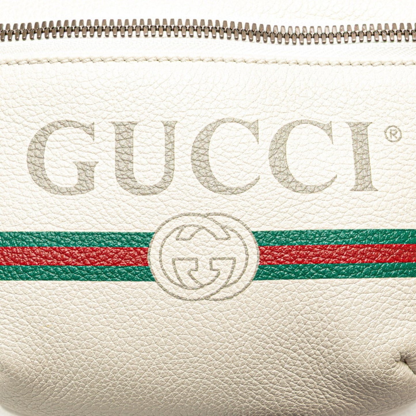 Gucci Logo Print Waist Bag/Body Bag 527792 In White