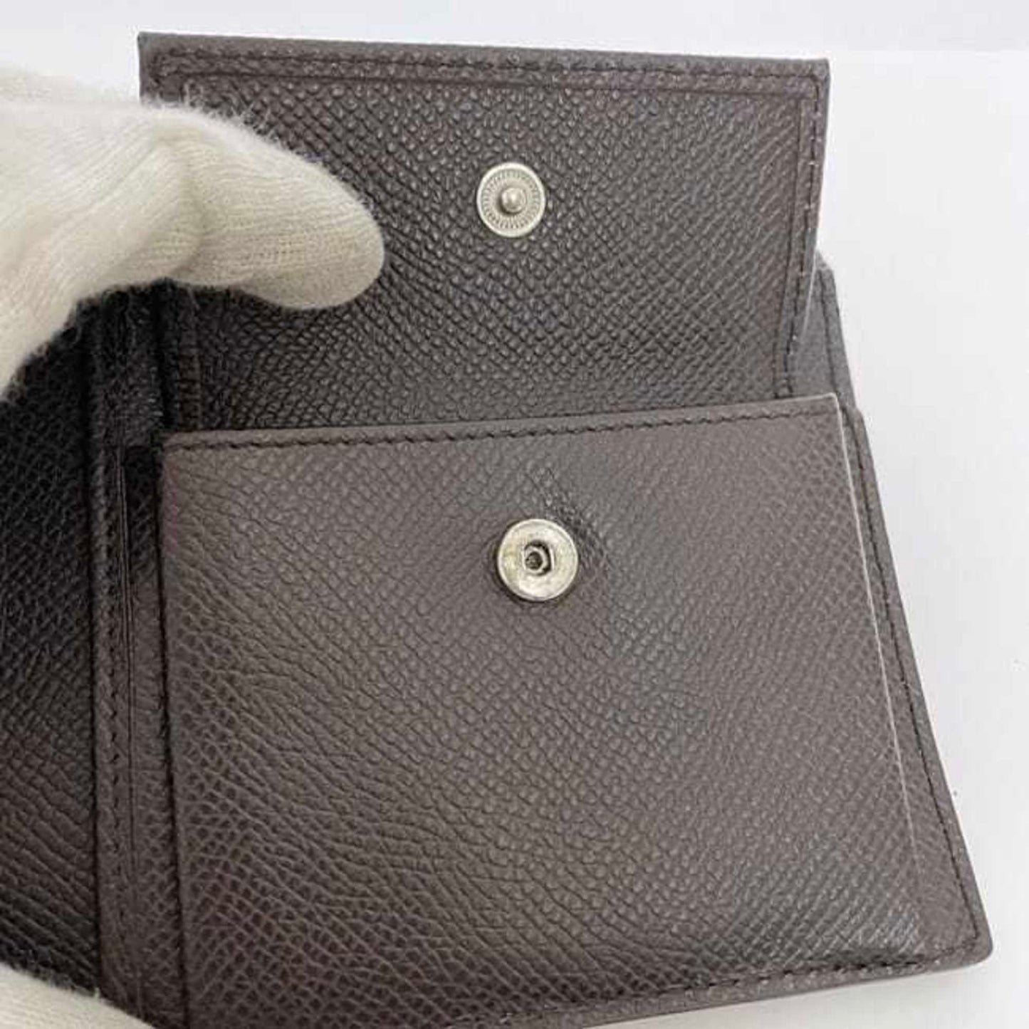 Bally Bi-Fold Wallet Ec-22731 Brown 6172021001 Unused Leather Bally Grain Folding Compact