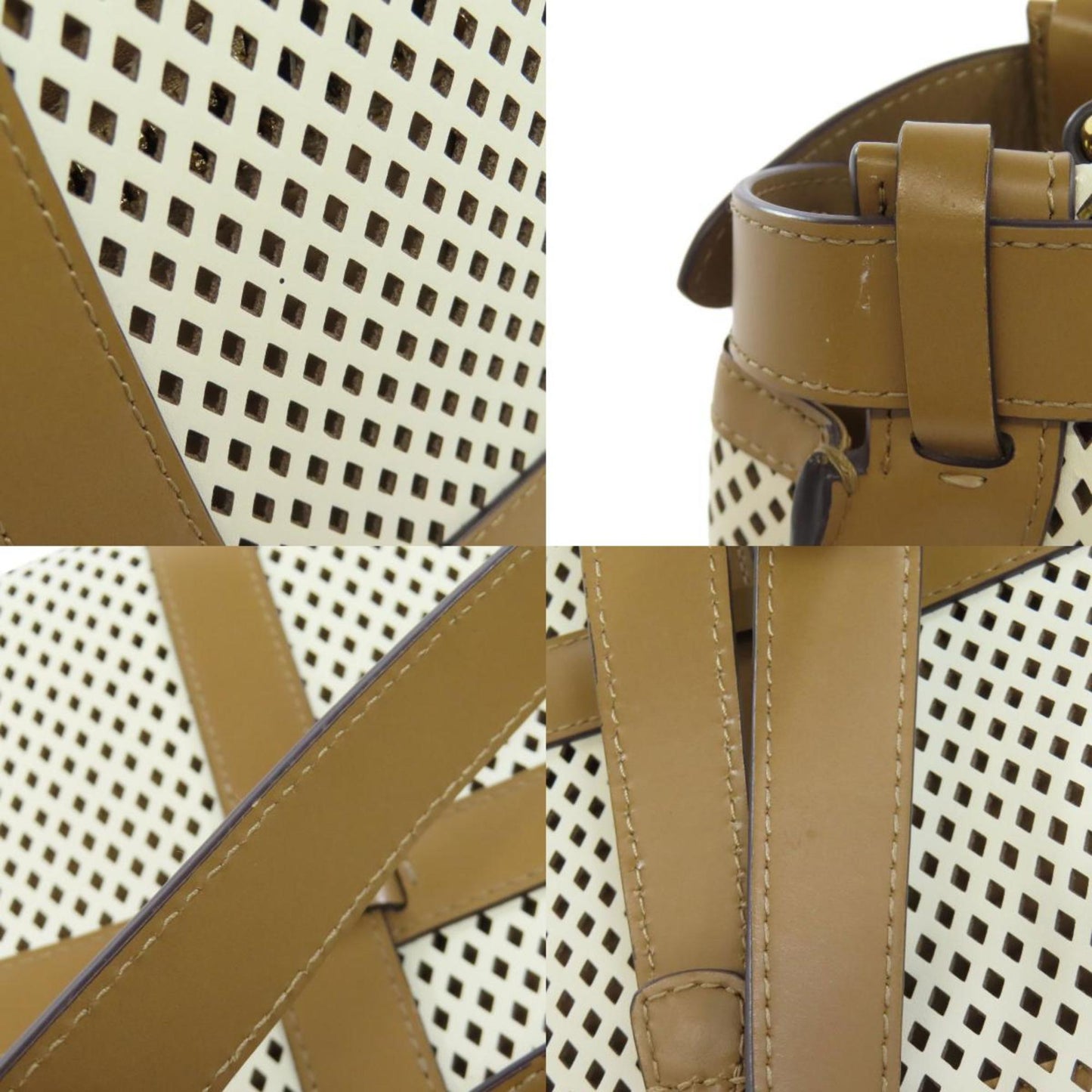 Fendi Peekaboo Punching Handbag Calf Leather