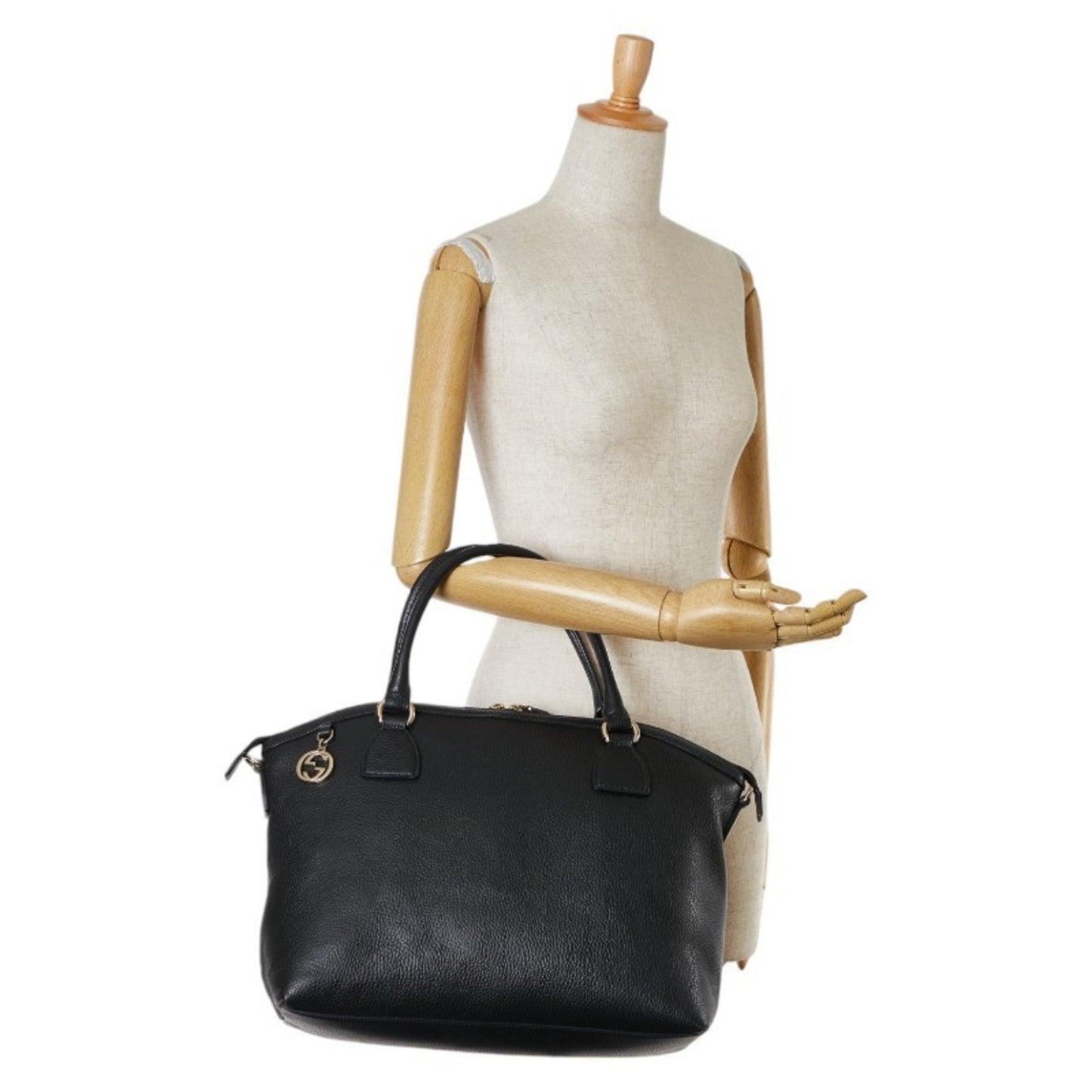Gucci Handbag Tote Bag 449660 Black Leather