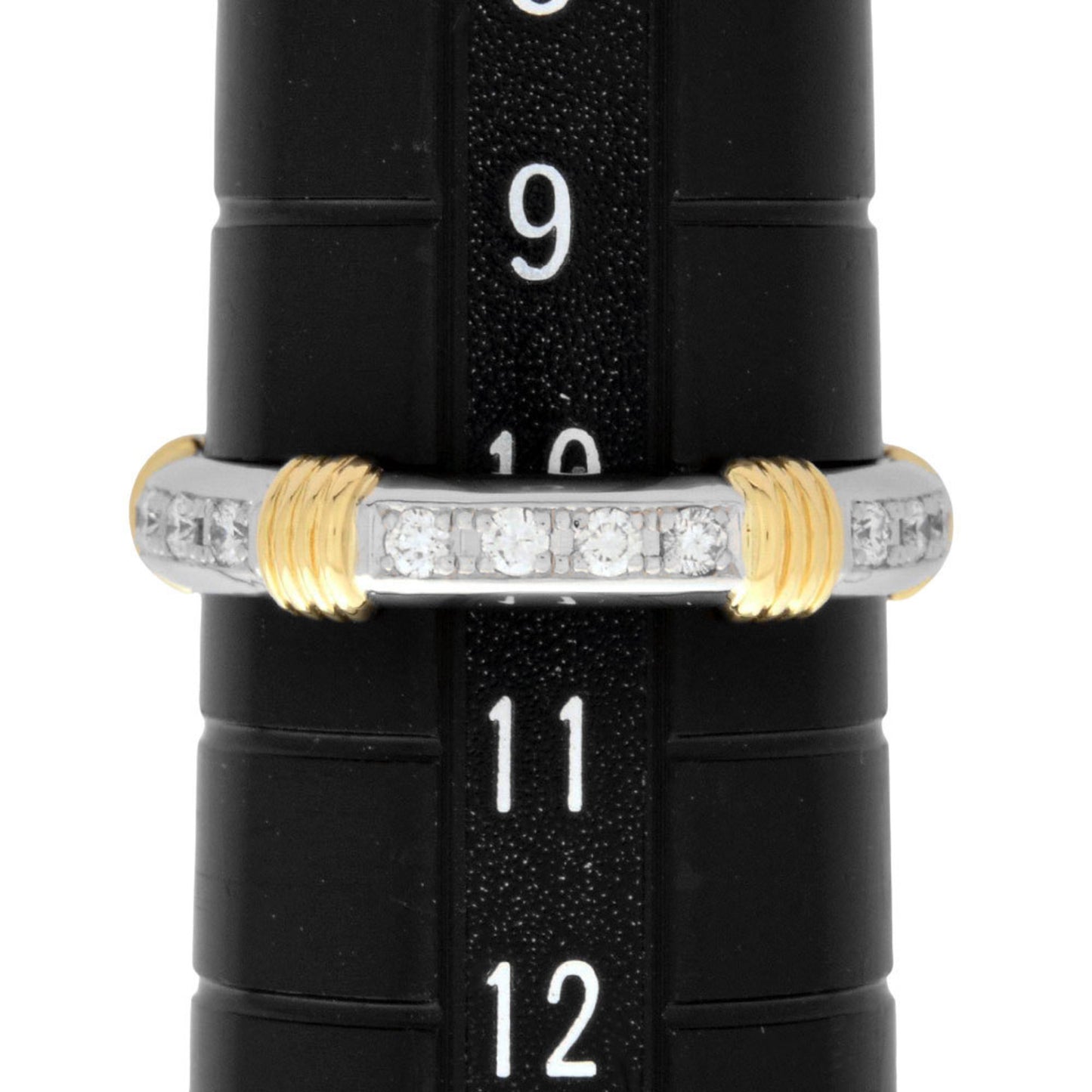 Christian Dior Dior Full Eternity Ring Diamond Size 10 K18Yg 3.6G Pt900 Yellow Gold Platinum