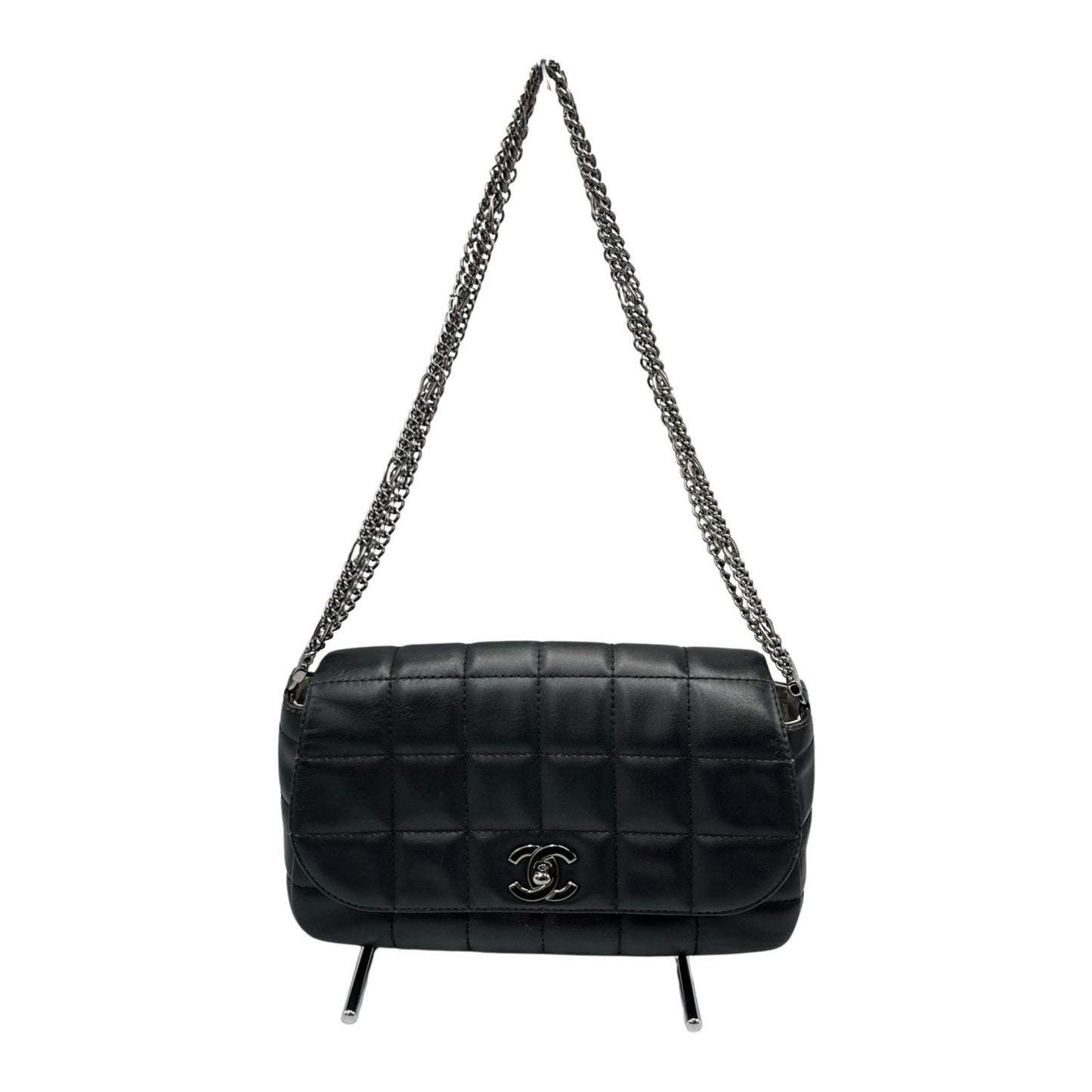 Chanel Chocobar Handbag In Black Lambskin
