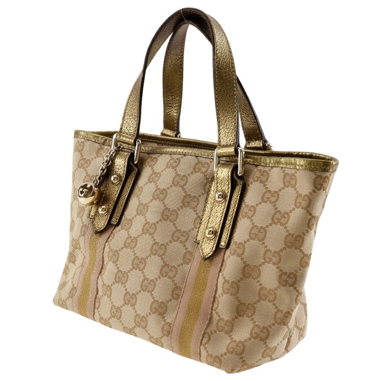Gucci Handbag 139261 Gg Canvas X Leather Brown