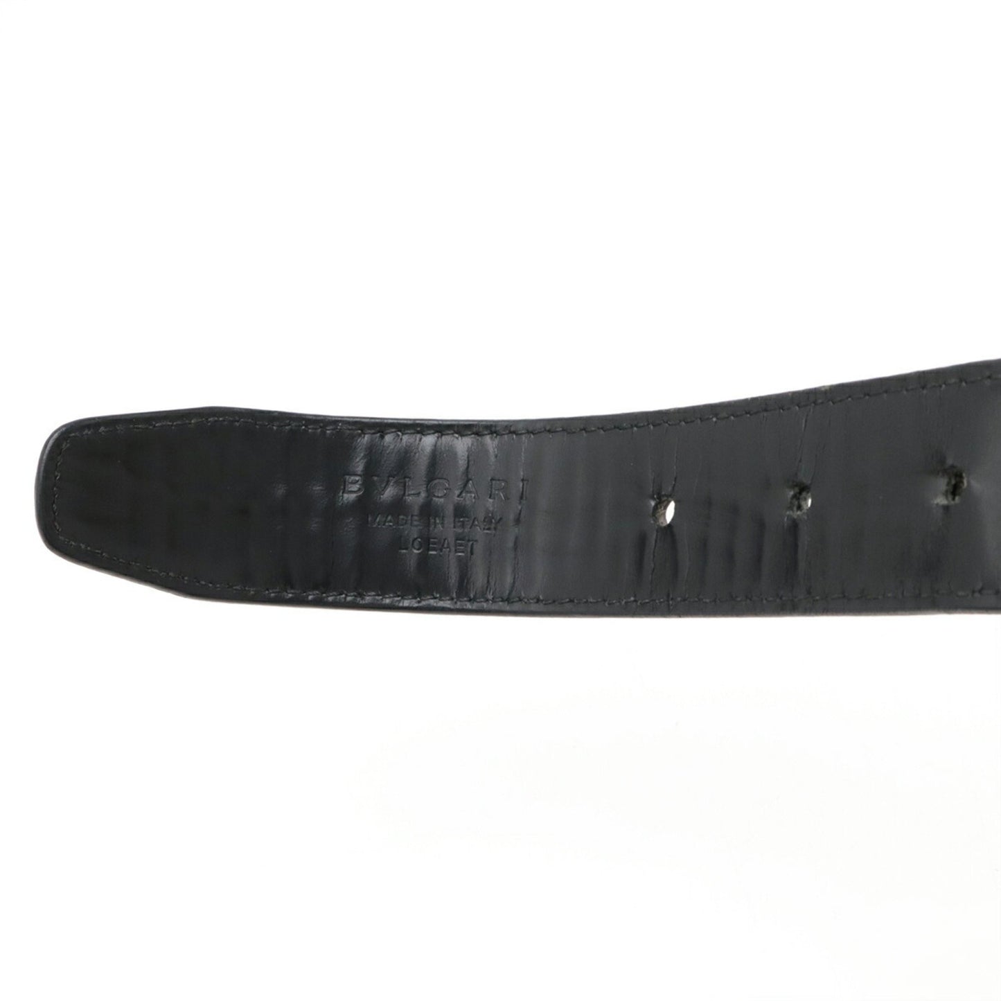 Bvlgari Rettangolo Belt In Black Leather