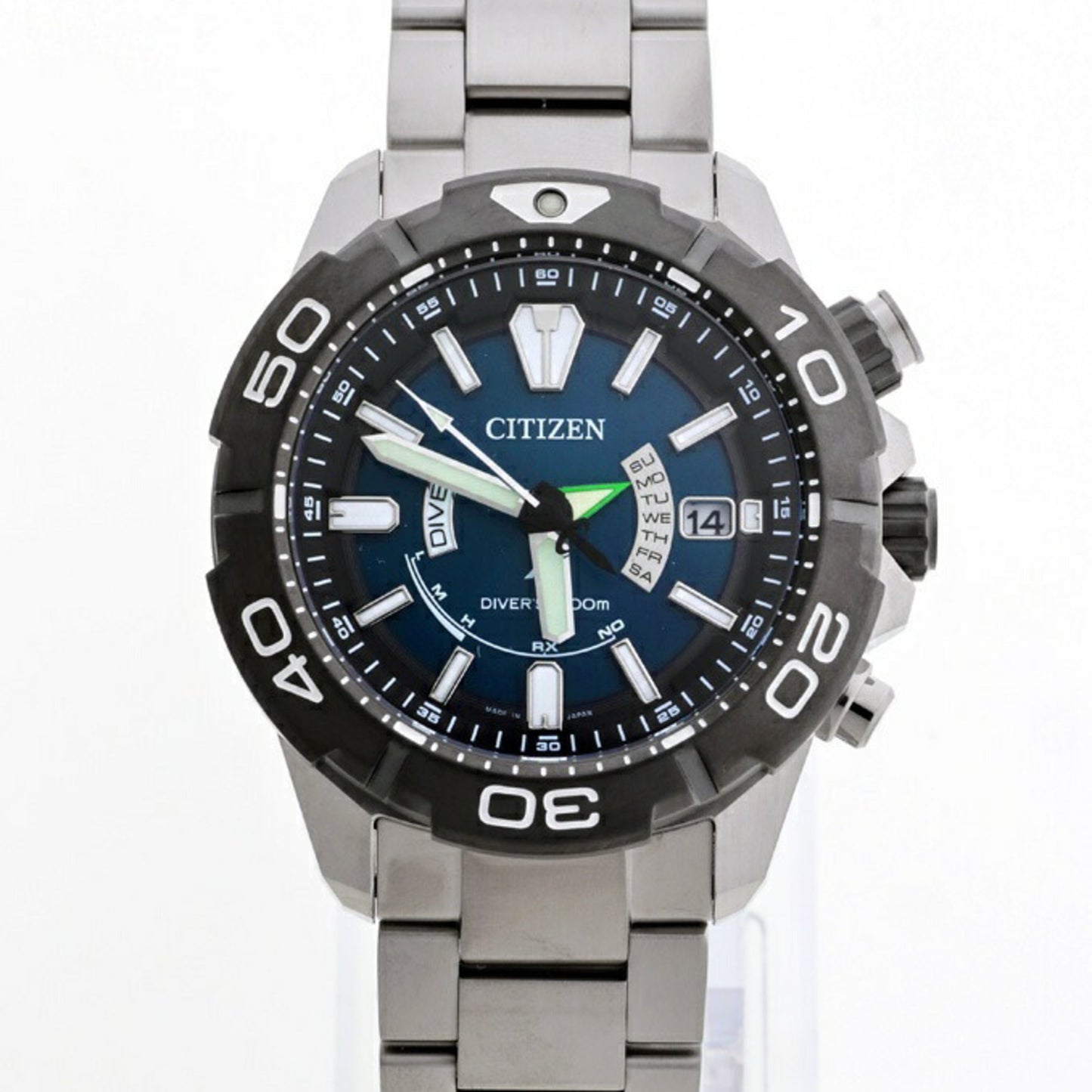 Citizen Promaster Marine As7145-69L H112-R012487 Blue Quartz Watch Radio Solar A-157972