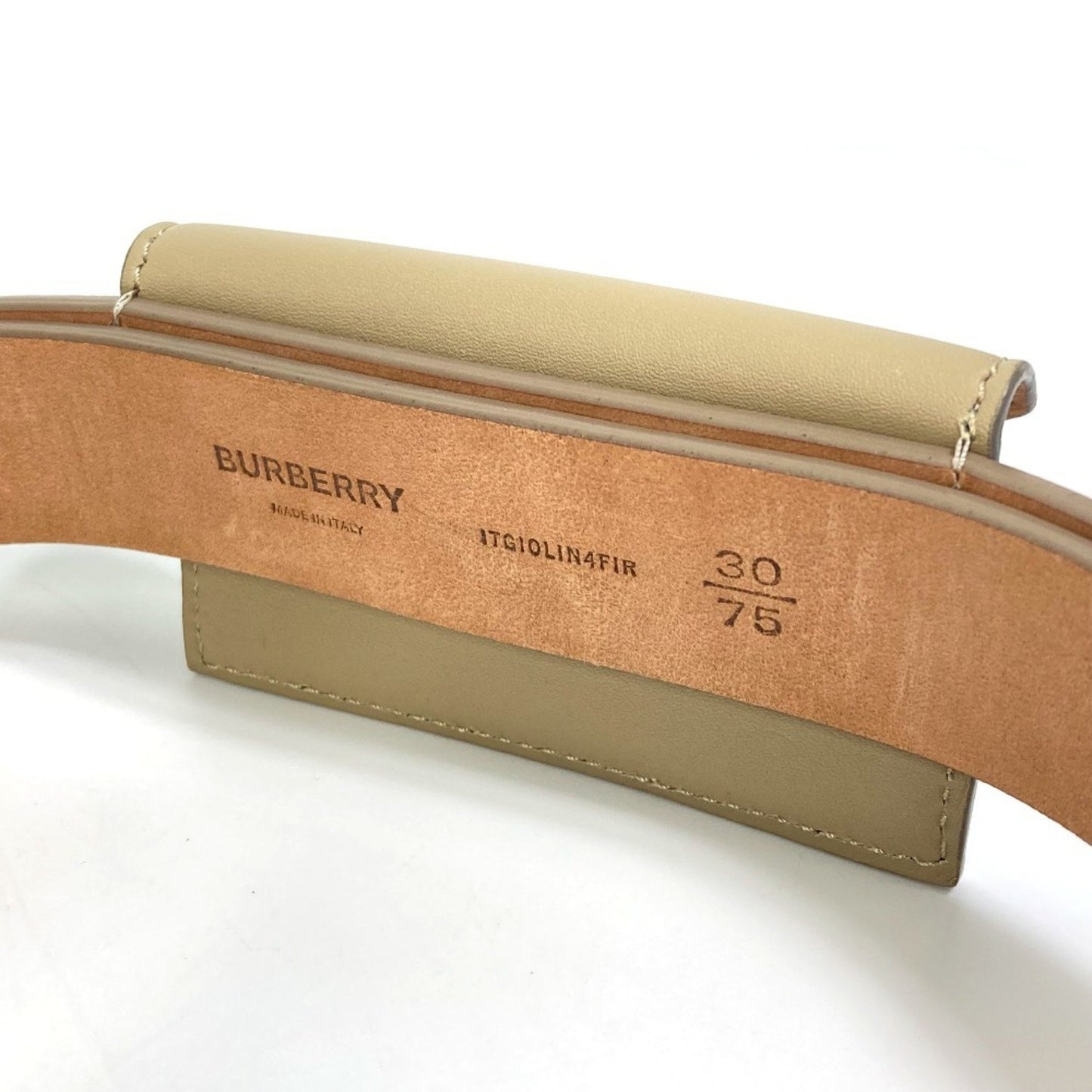 Burberry 8012136 Envelope Leather Belt With Pouch