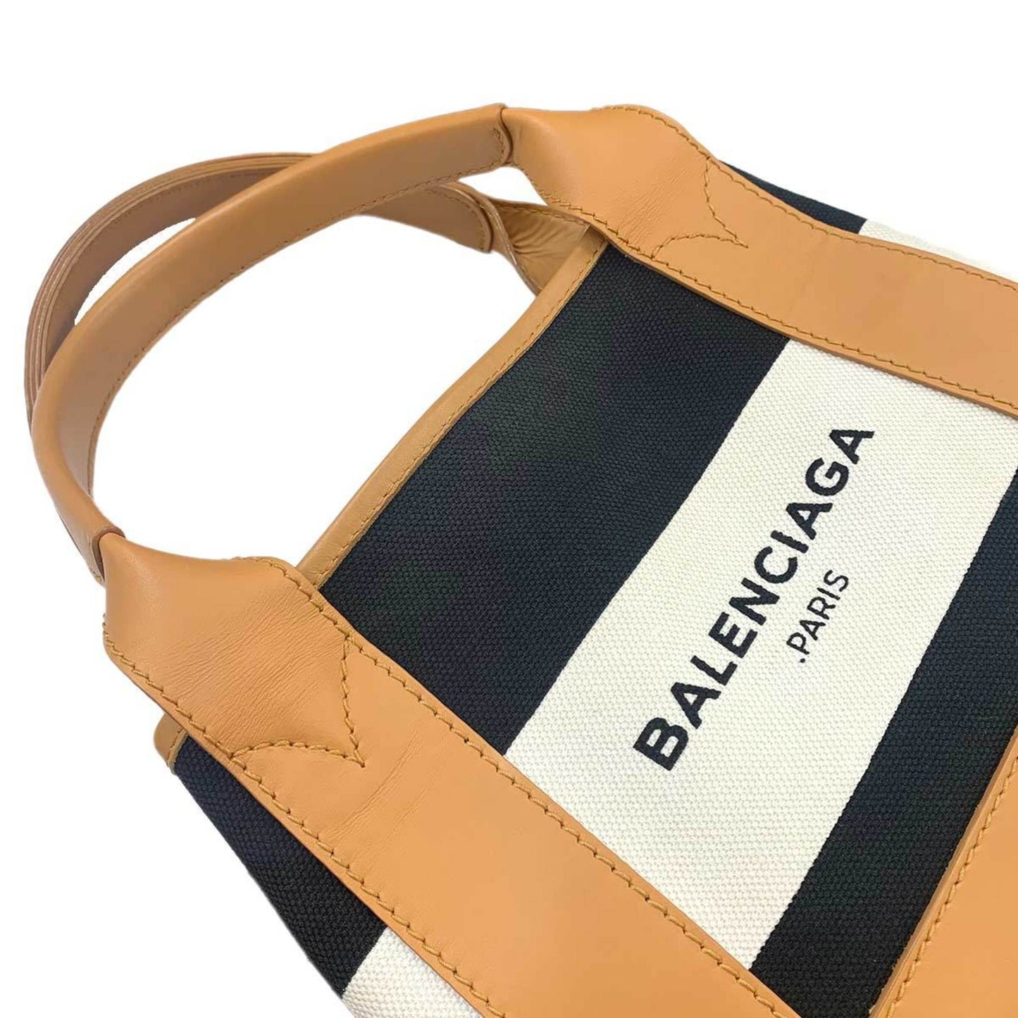 Balenciaga Navy Cabas Xs 2-Way Tote/Shoulder Bag In Leather