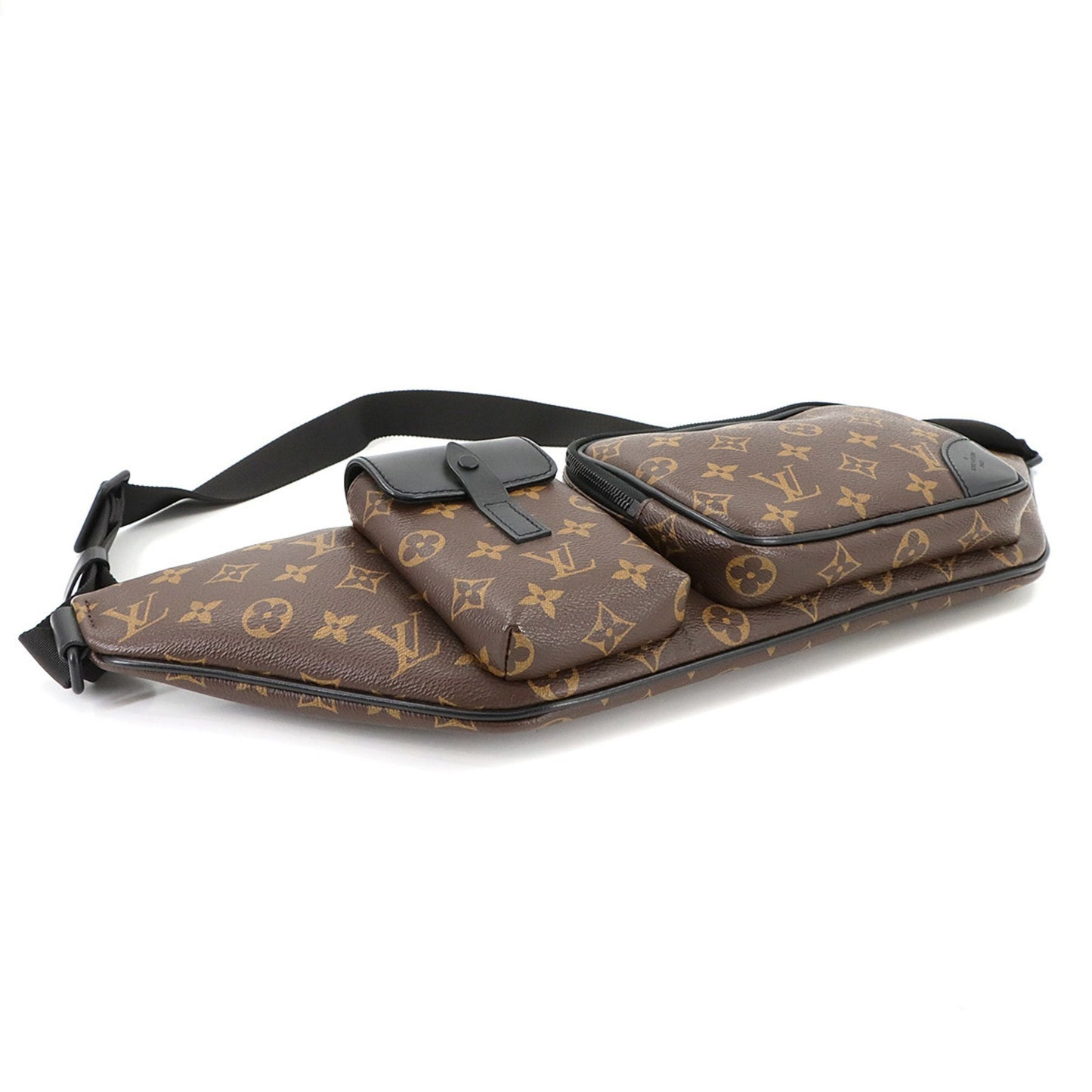 Louis Vuitton Louis Vuitton Monogram Macassar Christopher Bum Bag Body Waist Pouch Black M45337