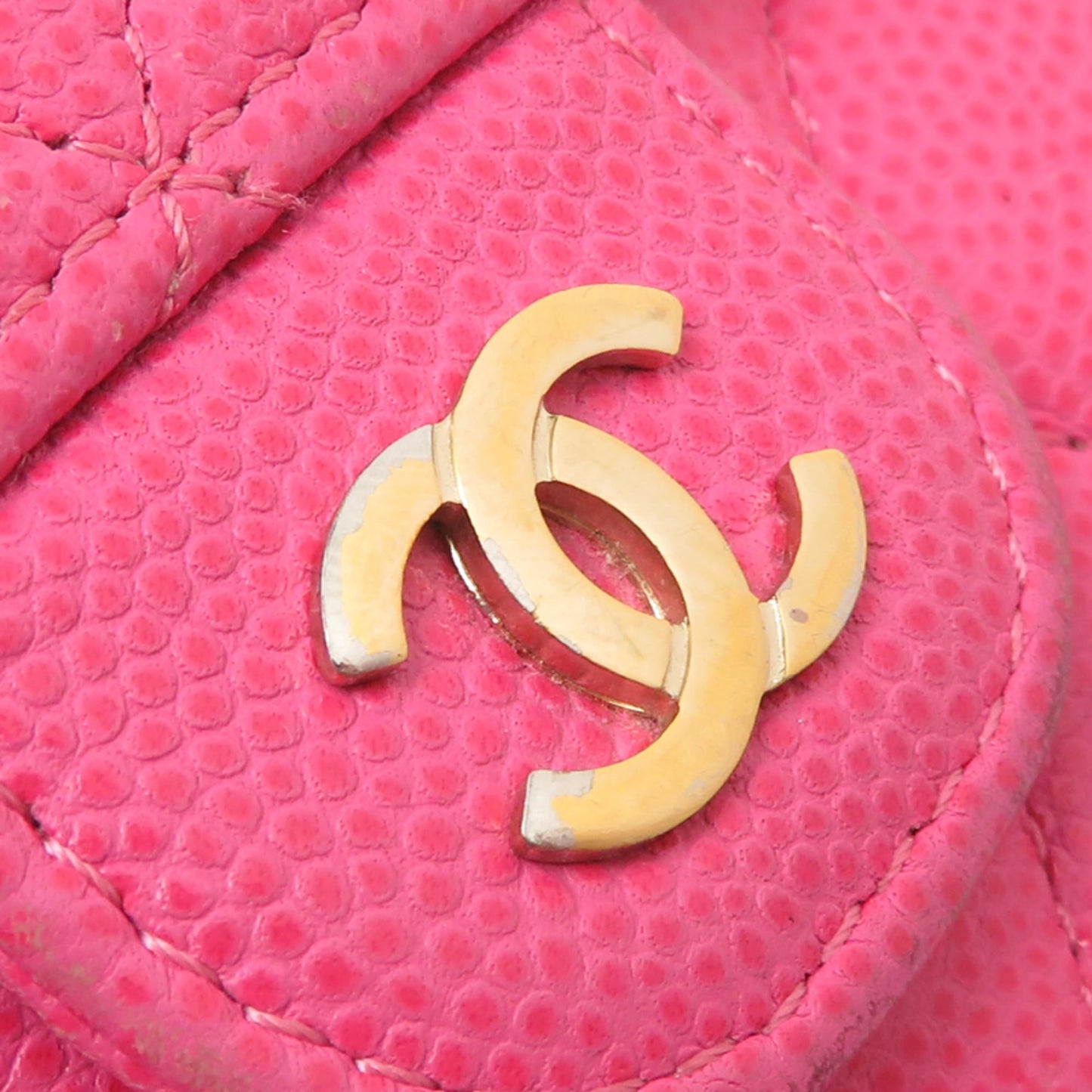 Calfskin Chanel Wallet (Tri-Fold) Grained