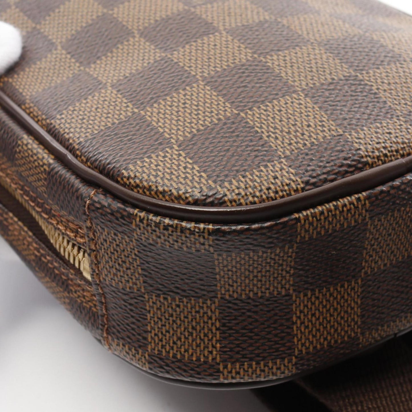 Louis Vuitton Louis Vuitton Pochette Ganjou Damier Ebene Waist Bag Body Coated Canvas Leather