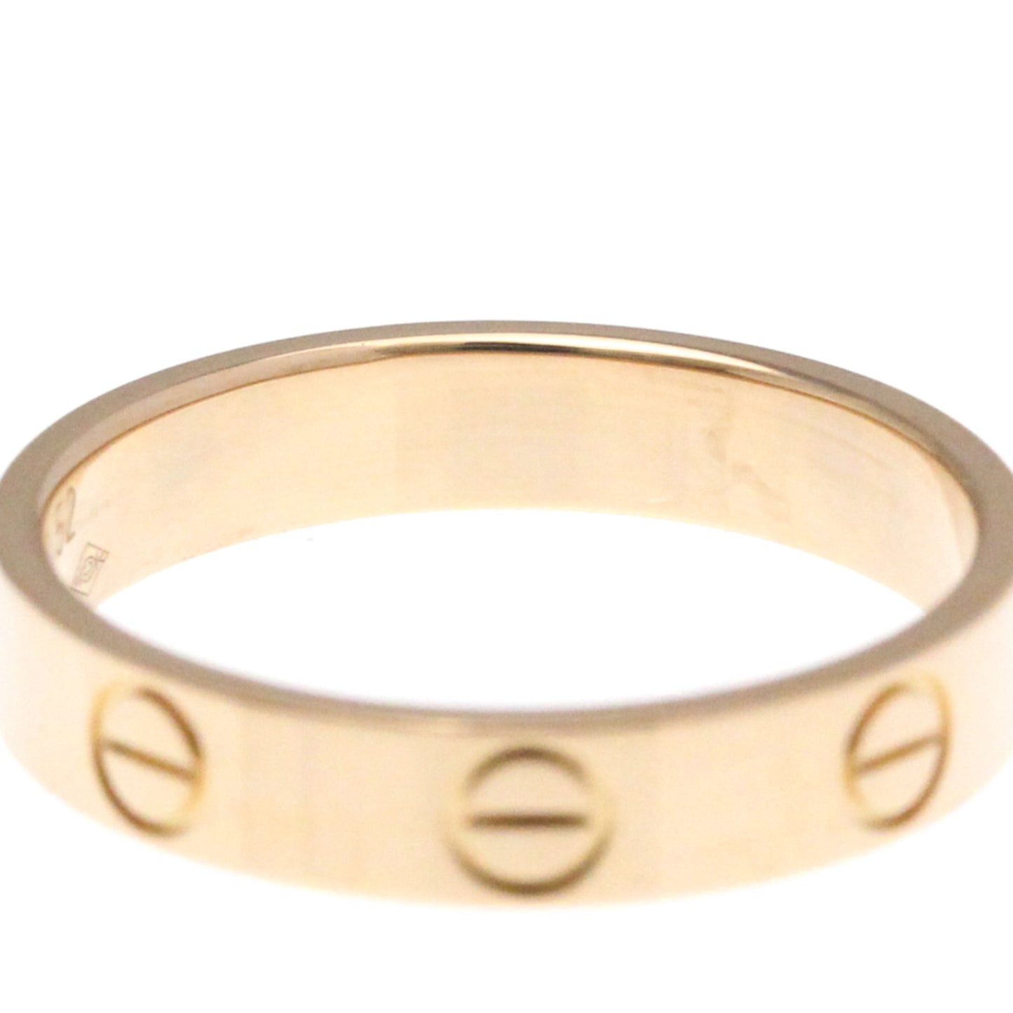 Cartier Mini Love Ring Pink Gold (18K) Fashion No Stone Band Ring Pink Gold