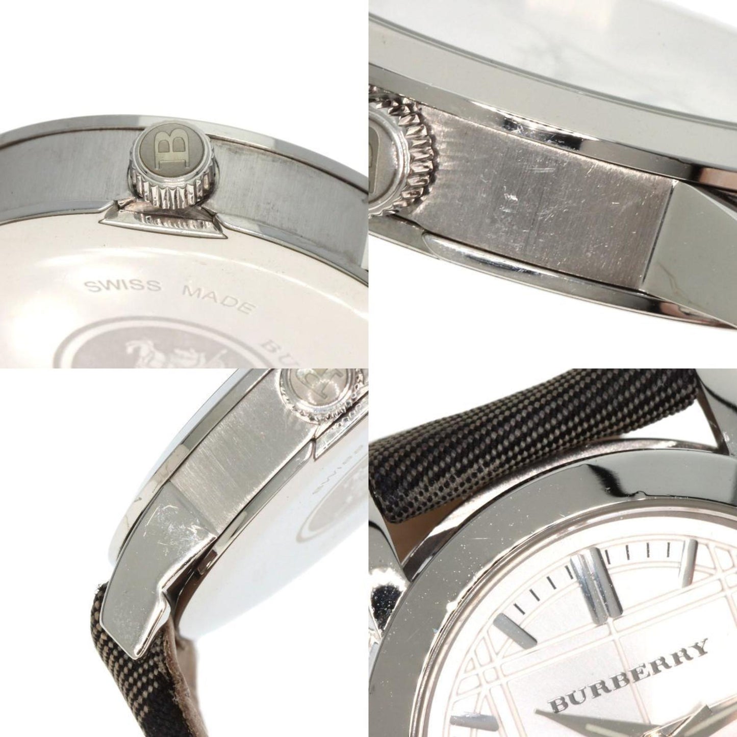 Burberry Bu1386 Watch Stainless Steel Leather