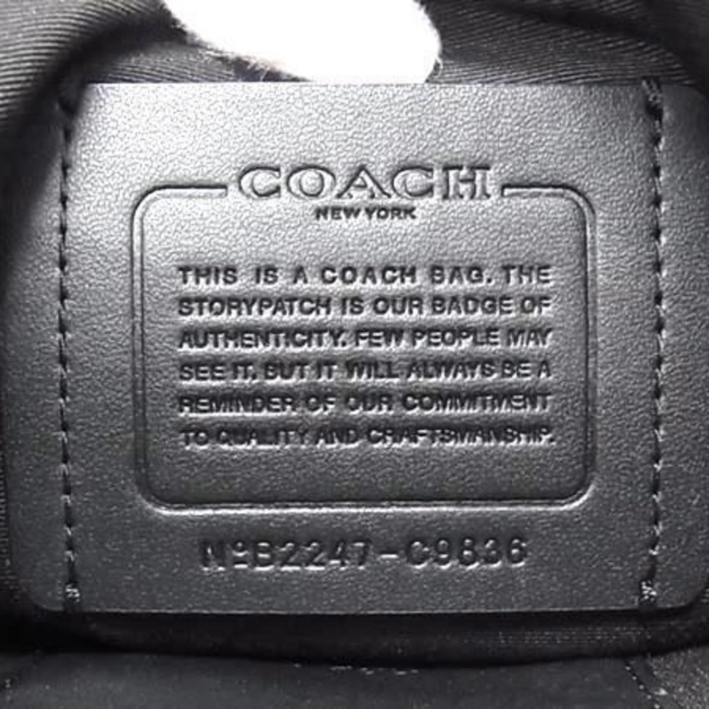 Coach Max Shoulder Bag C9836 Blue/Black Nylon/Leather