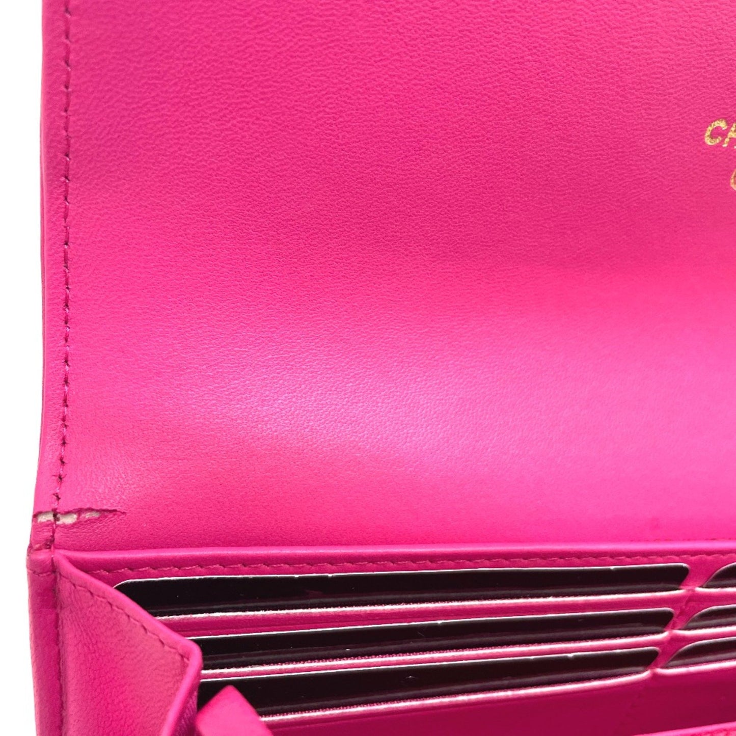 Chanel A80286 Matelasse Zip Around Long Wallet Pink Goldhardware