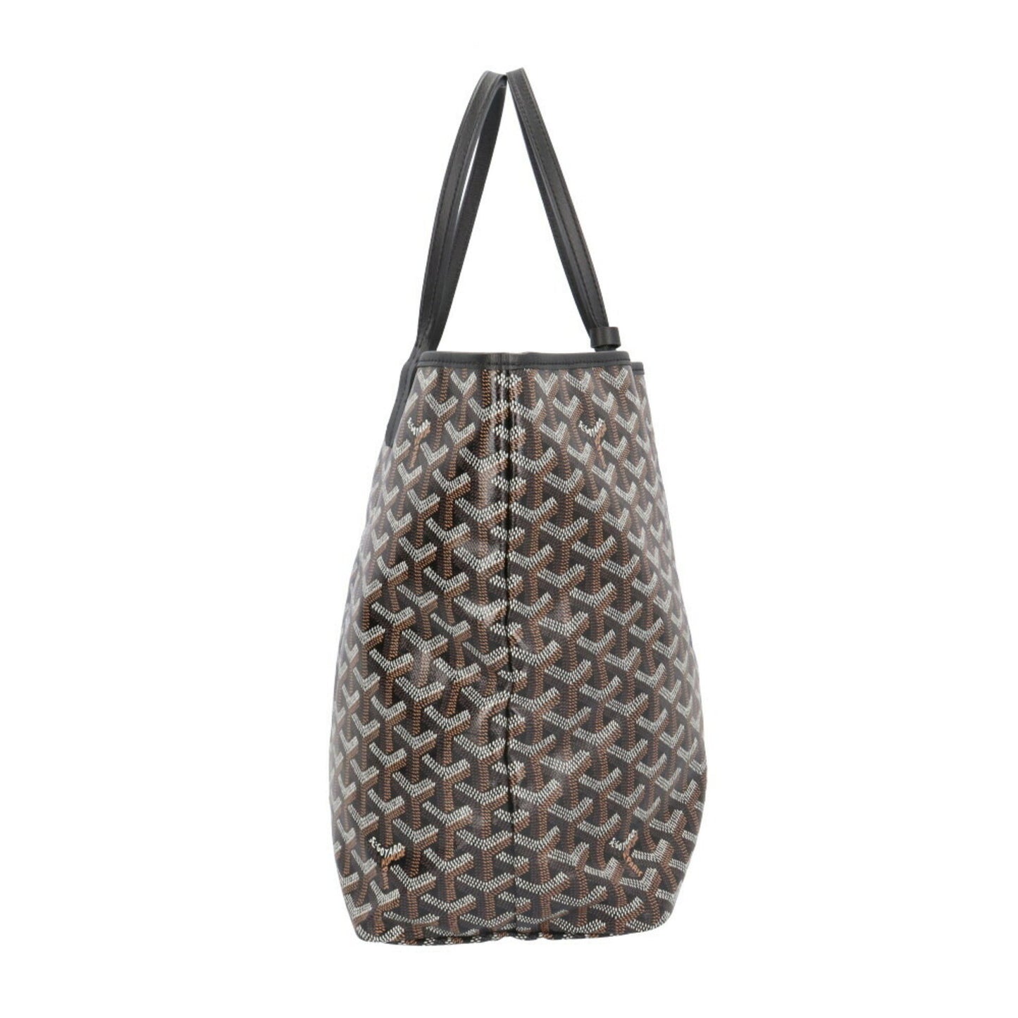 Goyard Saint Louis Pm Tote Bag Pvc Coated Canvas Black