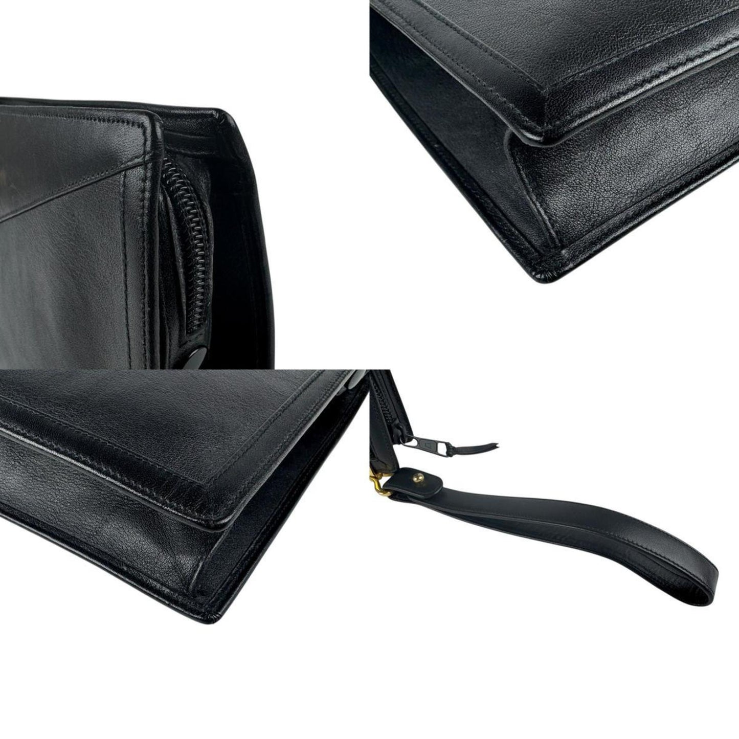 Christian Dior Leather Second Bag Black